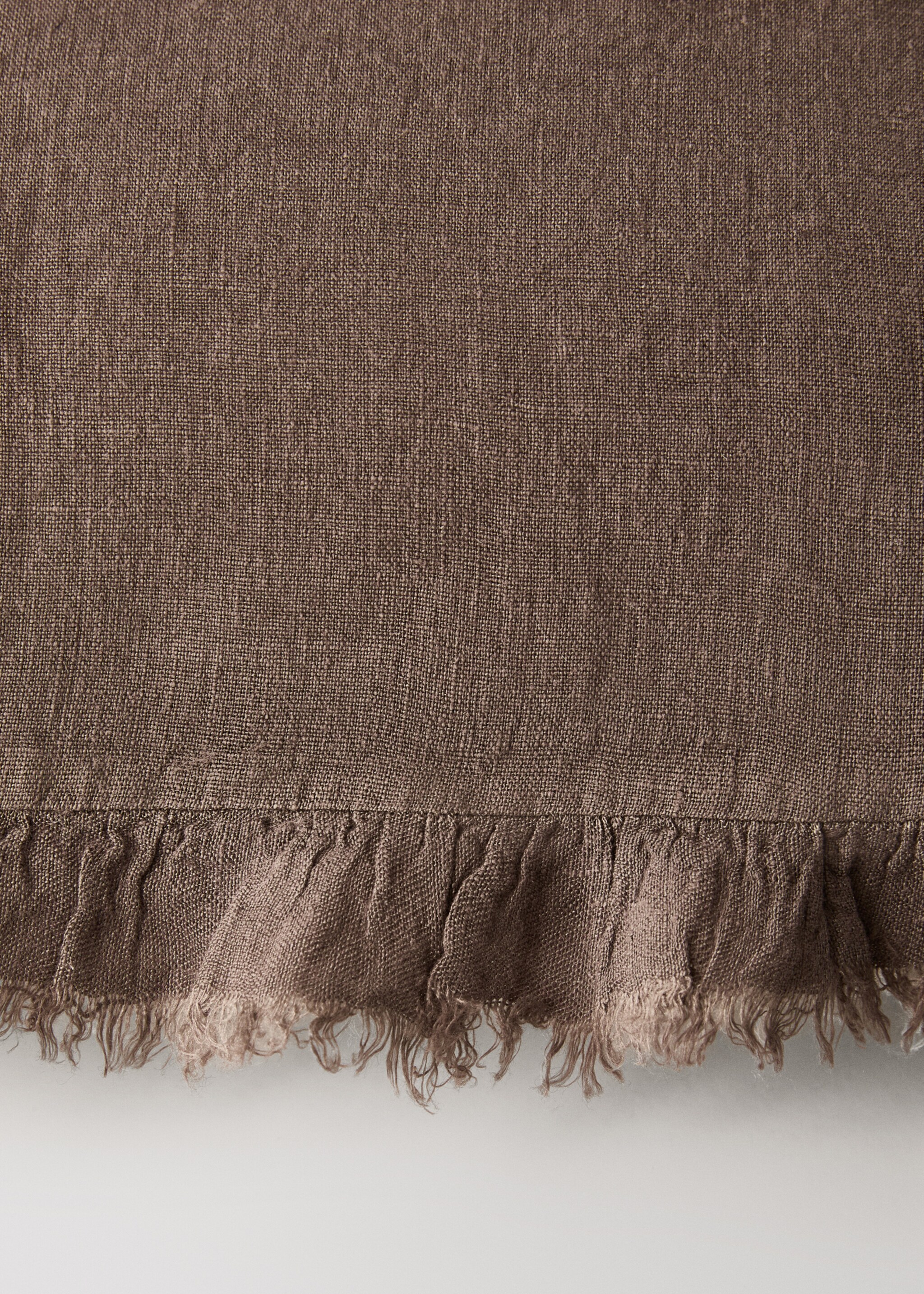 Children's cushion cover with linen flounce 30x40 cm - Details of the article 3, Chocolate. Ref: 17071579-00.