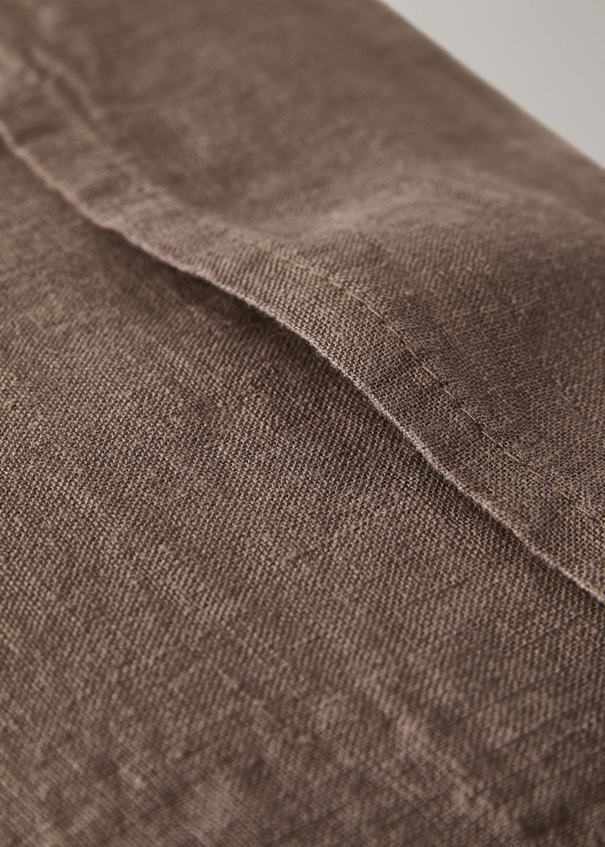 Children's cushion cover with linen flounce 30x40 cm - Details of the article 4, Chocolate. Ref: 17071579-00.