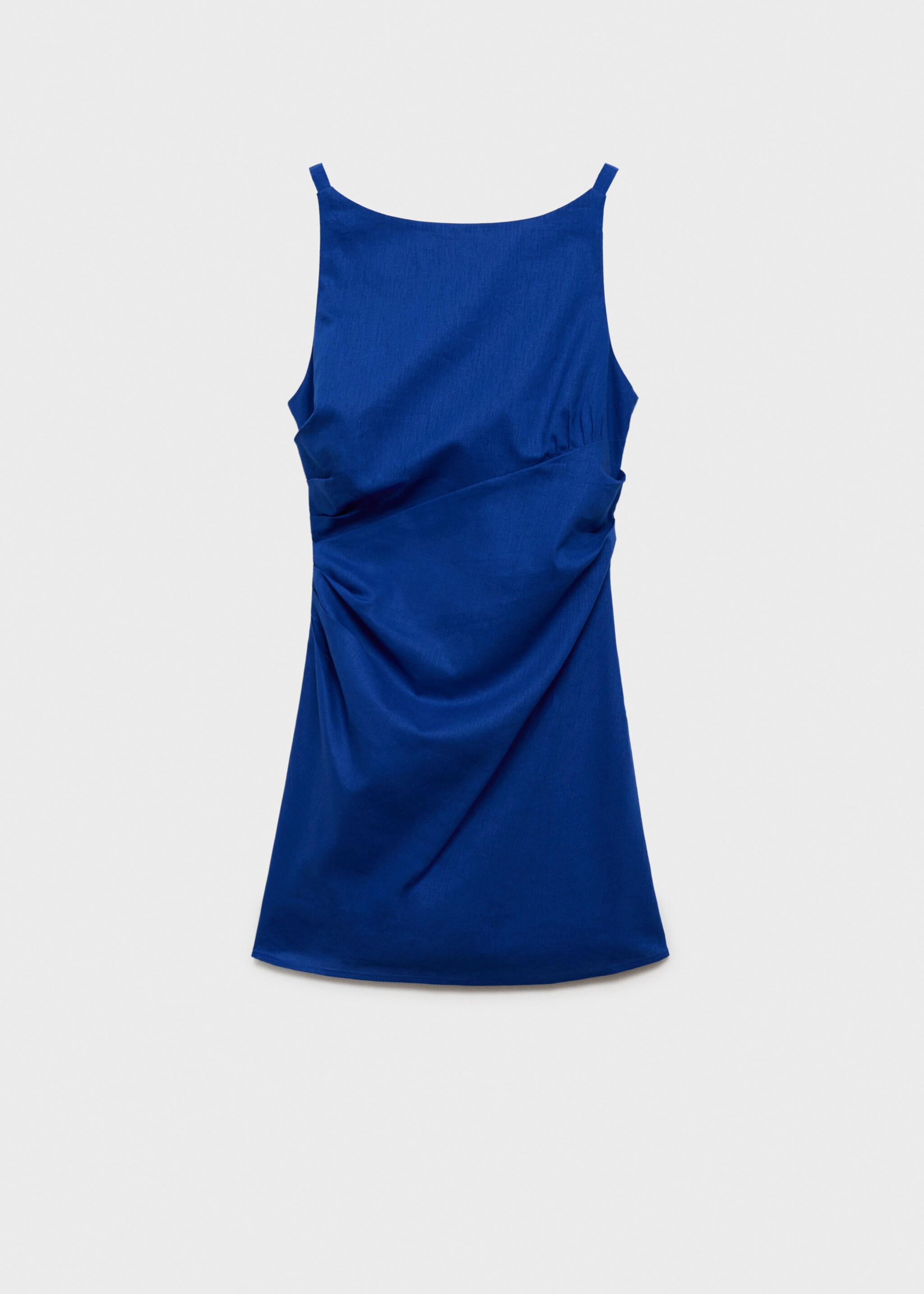 Short draped linen dress - Article without model