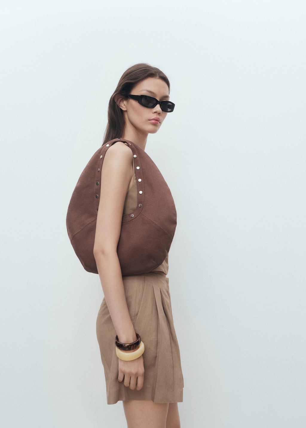 Linen bermuda shorts