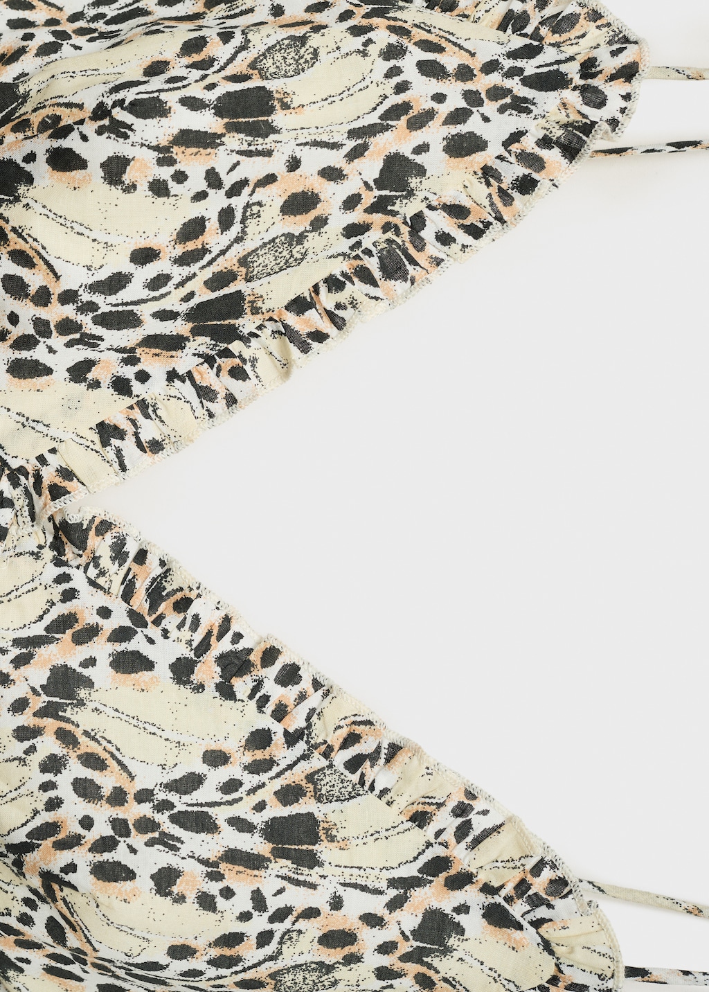 Printed ruched dress