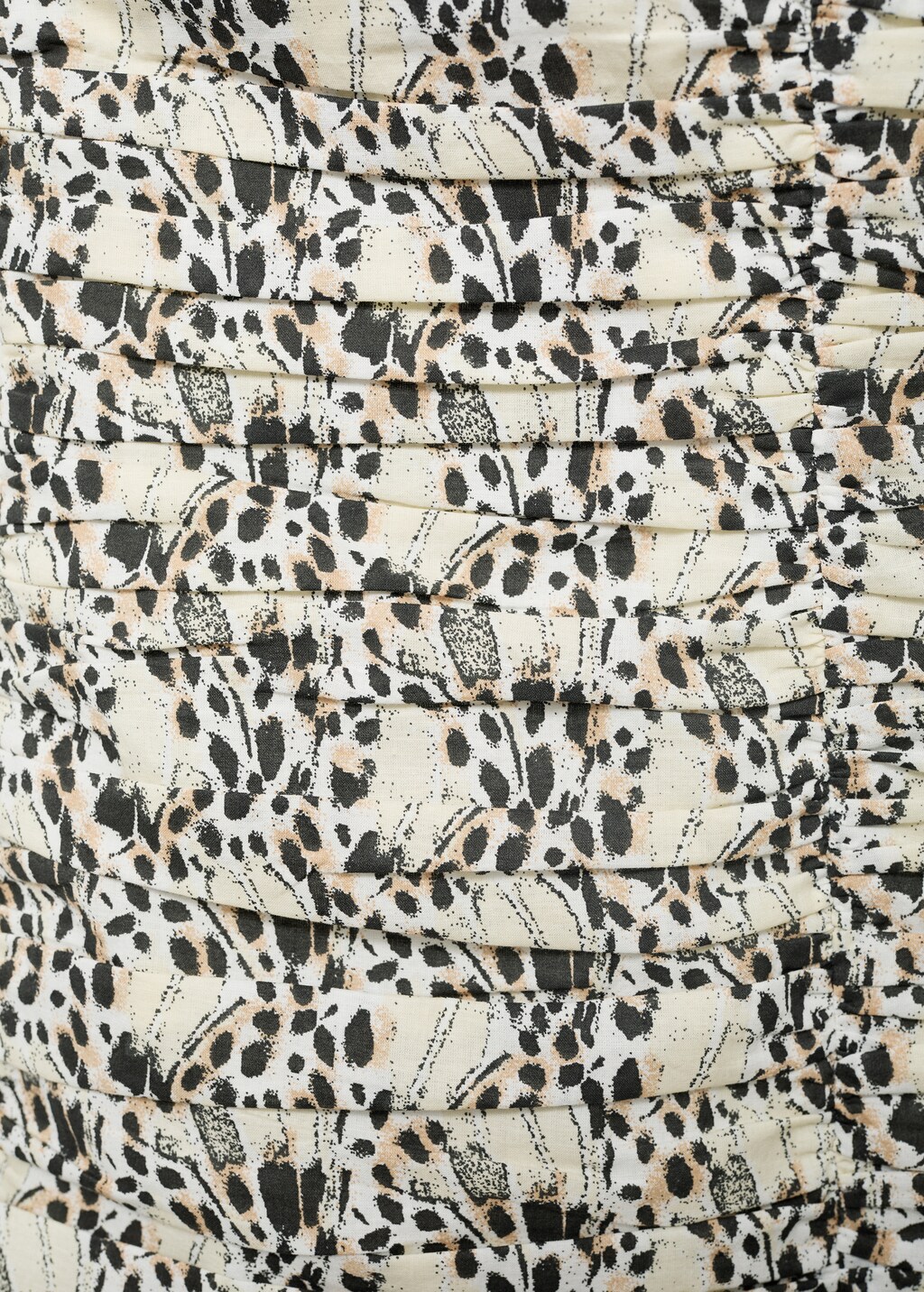 Printed ruched dress