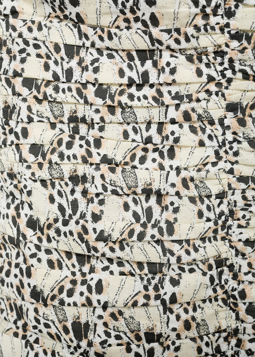 Printed ruched dress