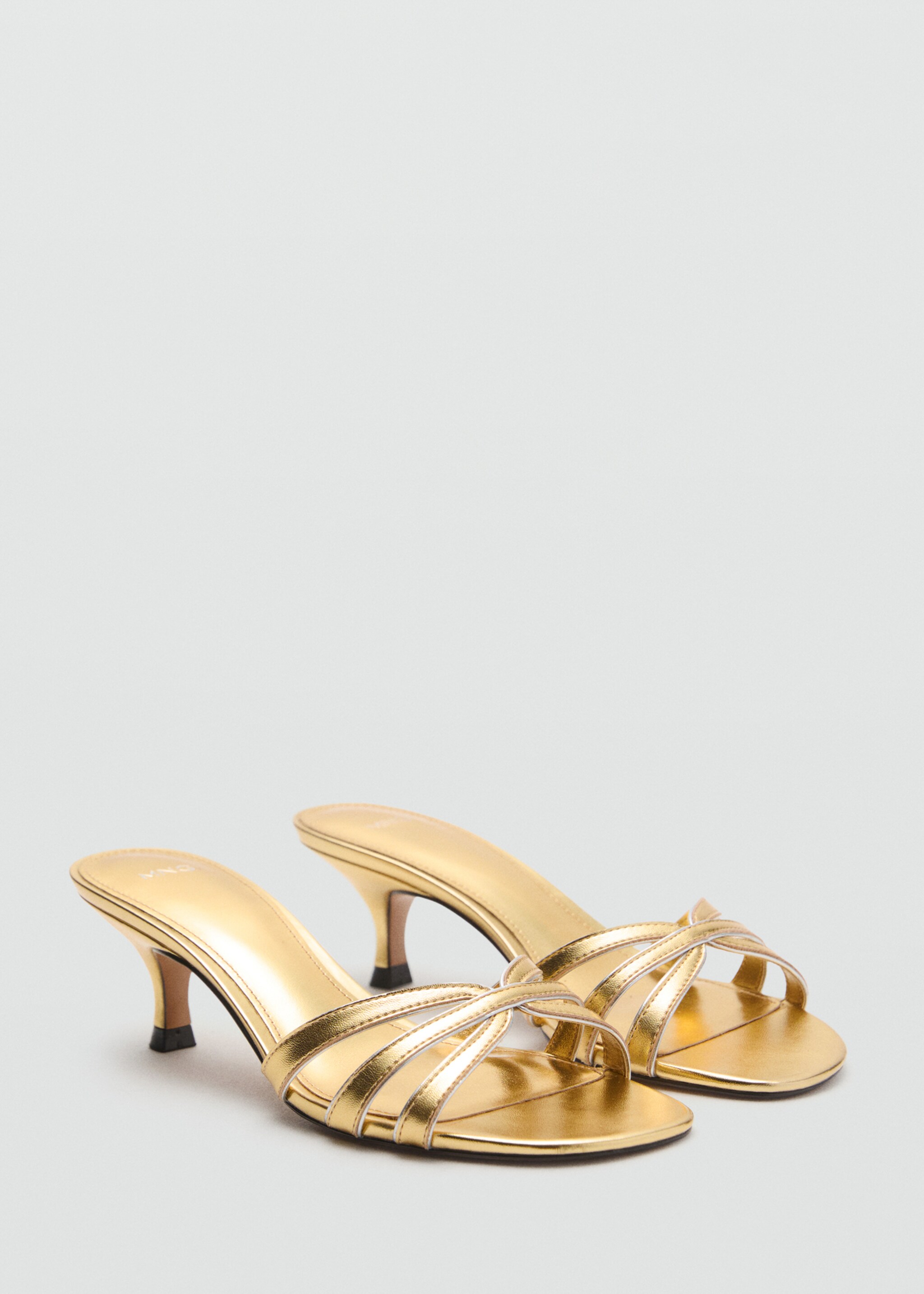 Sandales lanières talon kitten heel - Plan moyen