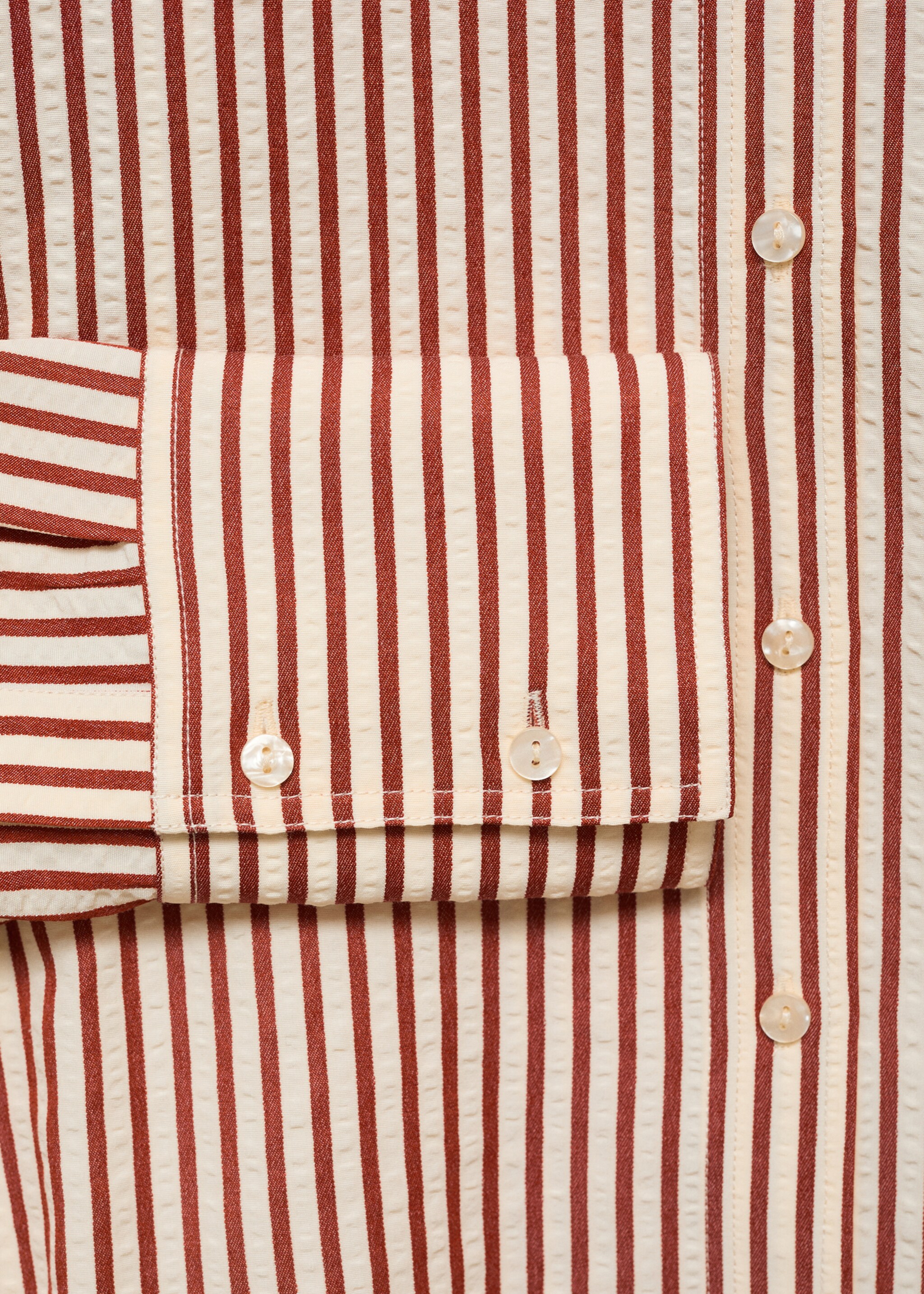 เสื้อเชิ้ตลายทางทรงตรง - รายละเอียดของสินค้า 0
