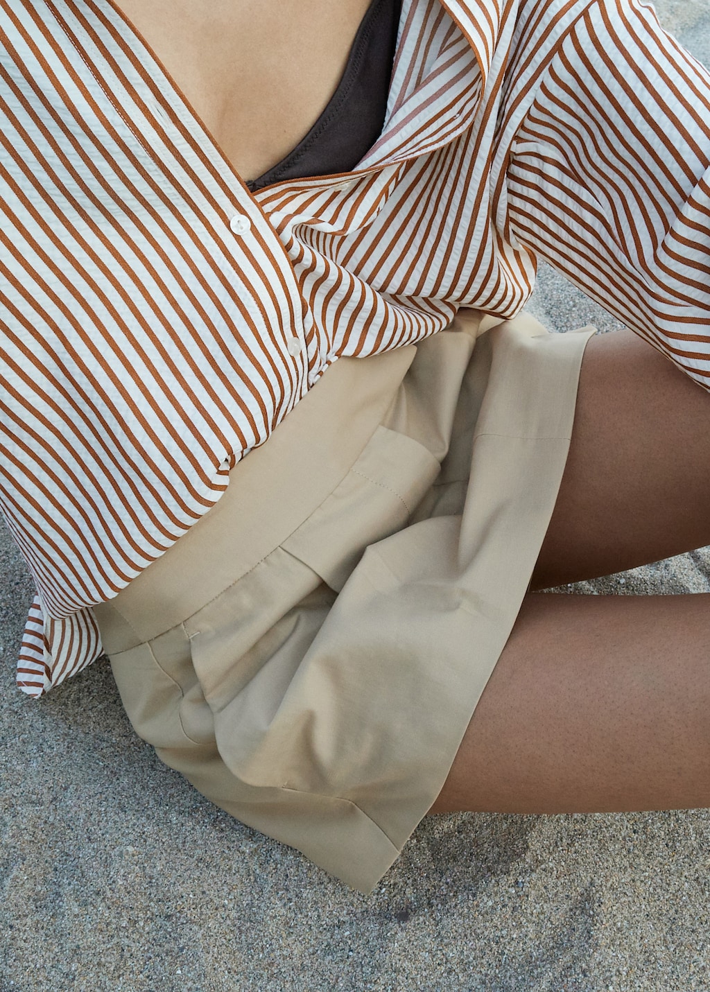 Striped straight shirt