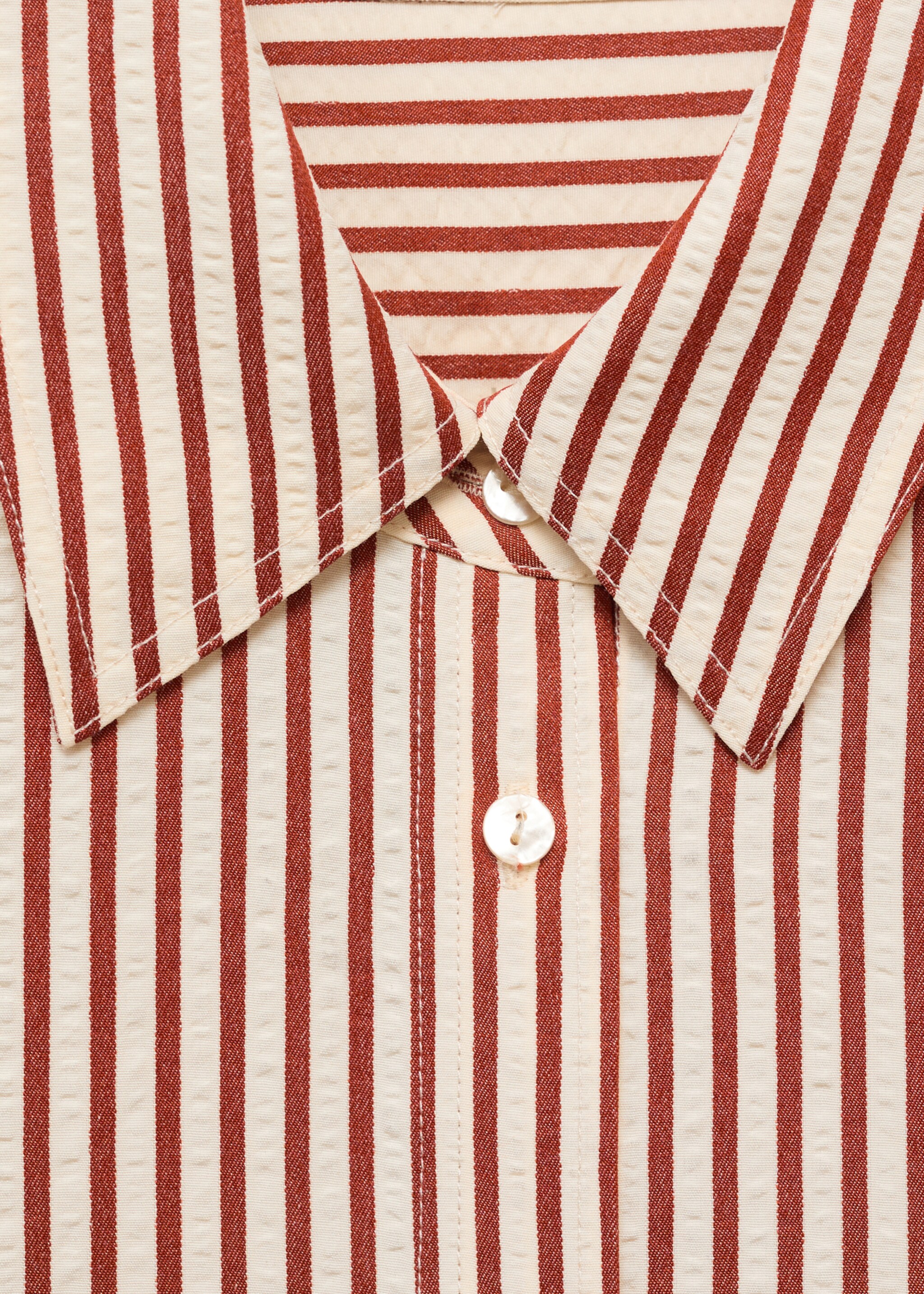 เสื้อเชิ้ตลายทางทรงตรง - รายละเอียดของสินค้า 8