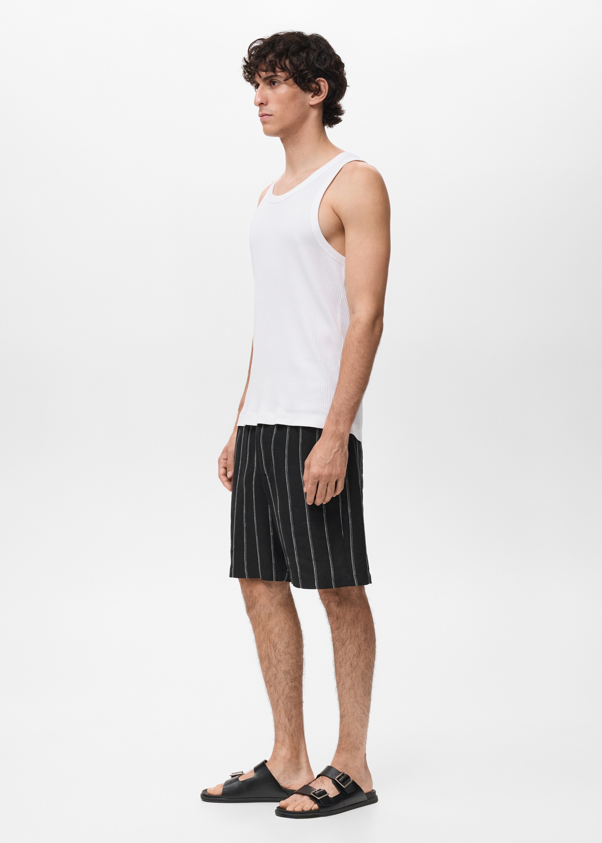 Camiseta tirantes canalé slim fit - Detalle del artículo 2