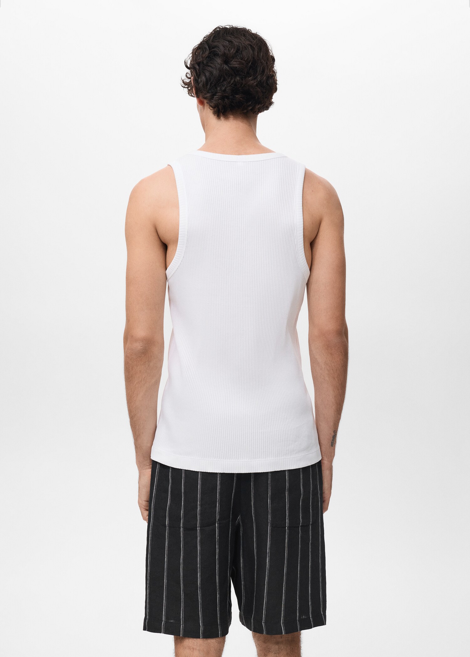 Débardeur côtelé slim fit - Verso de l’article