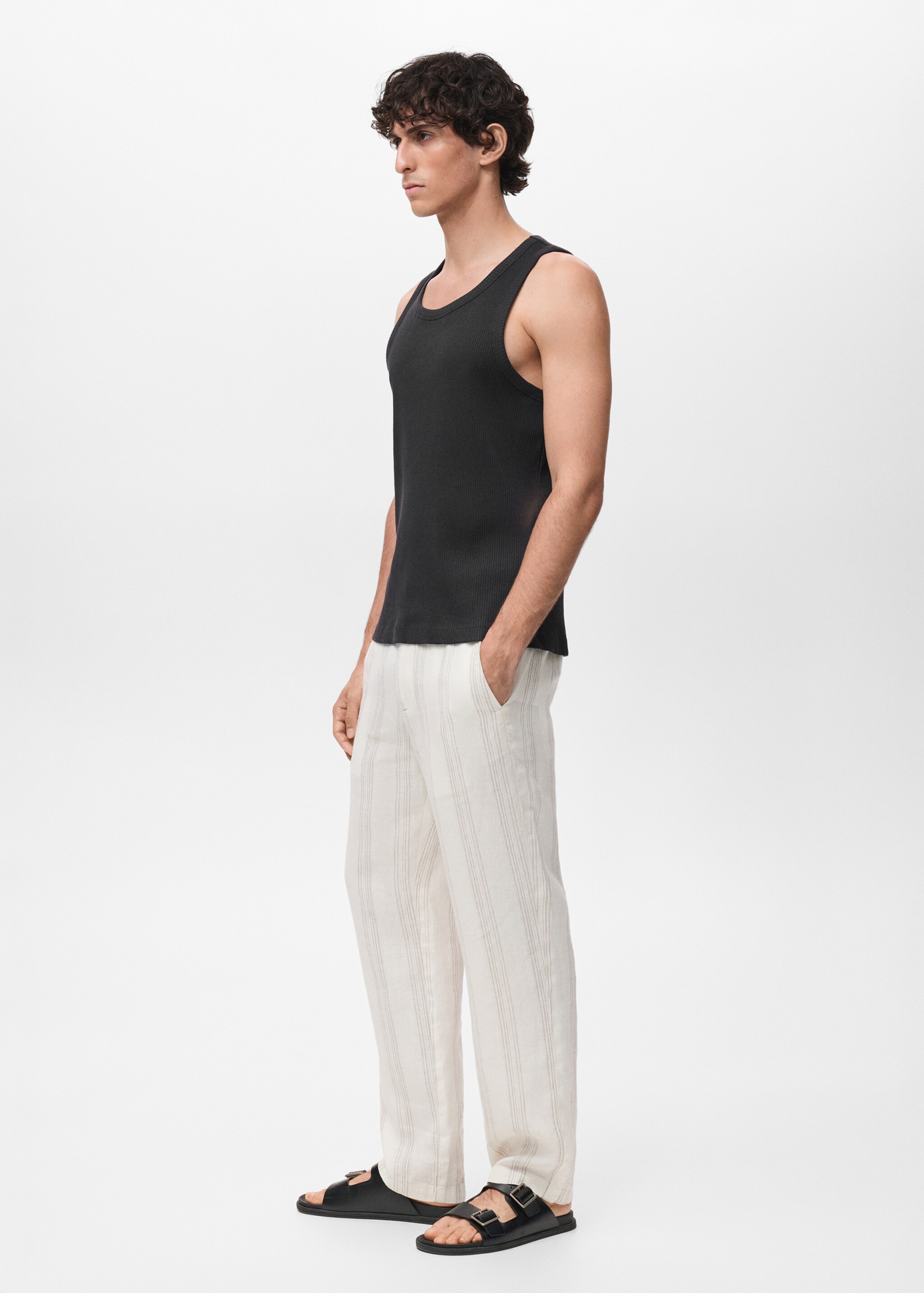 Camiseta tirantes canalé slim fit - Detalle del artículo 2