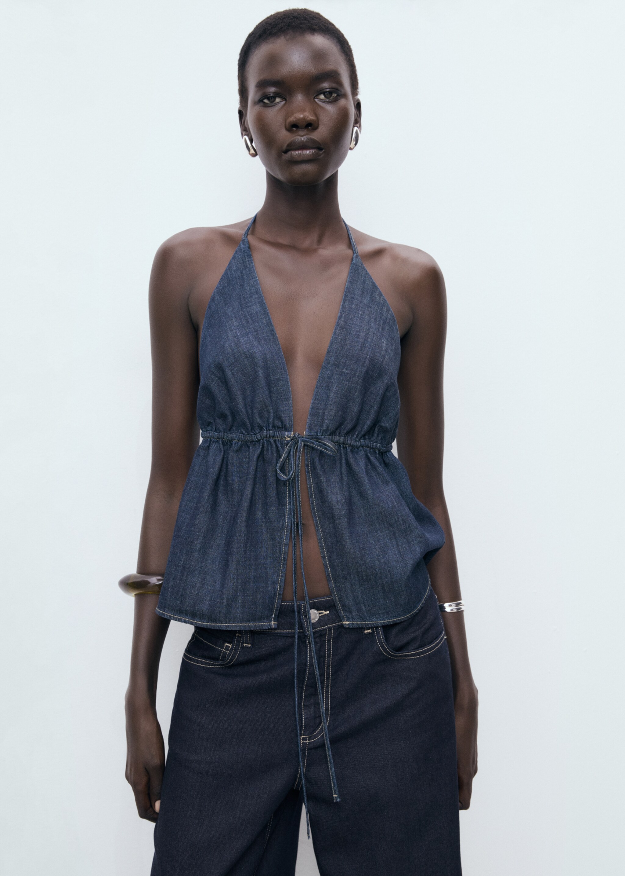Low waist wideleg jeans - Details of the article 1