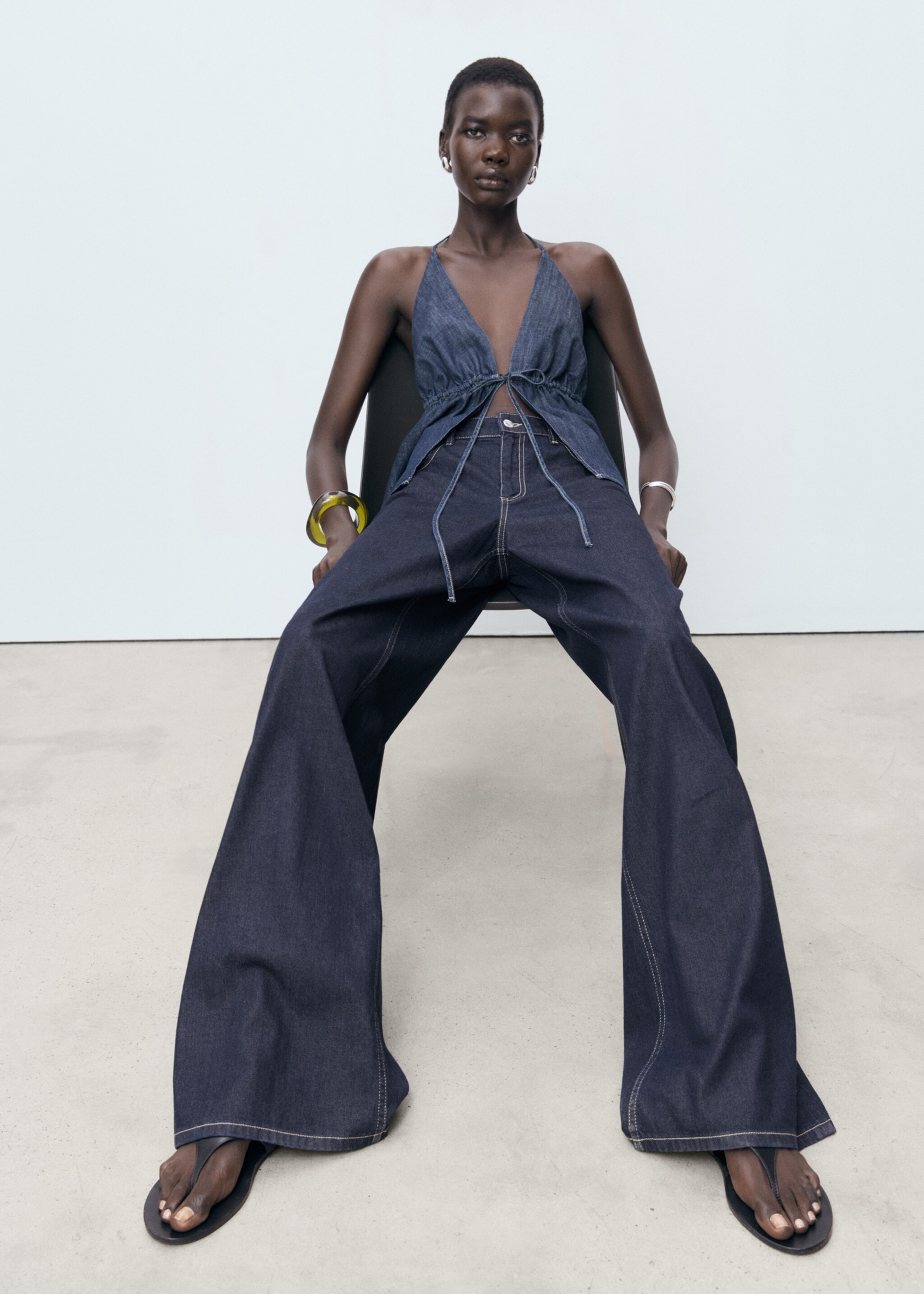Low waist wideleg jeans - Details of the article 2