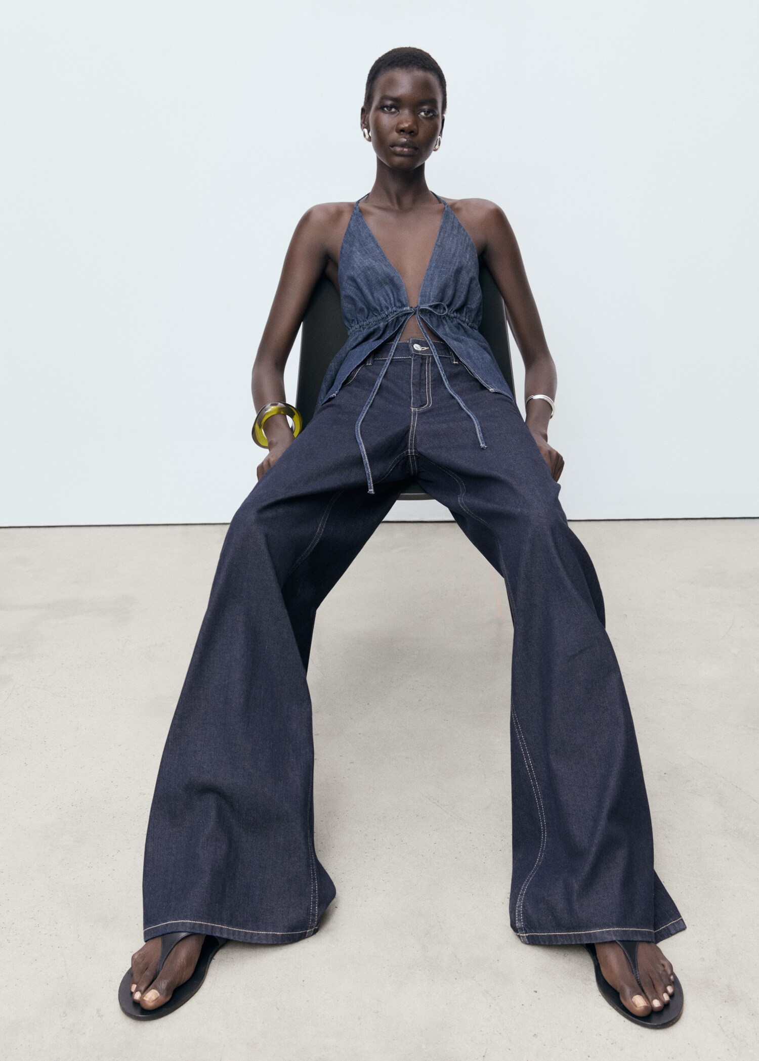 Low waist wideleg jeans - Details of the article 2