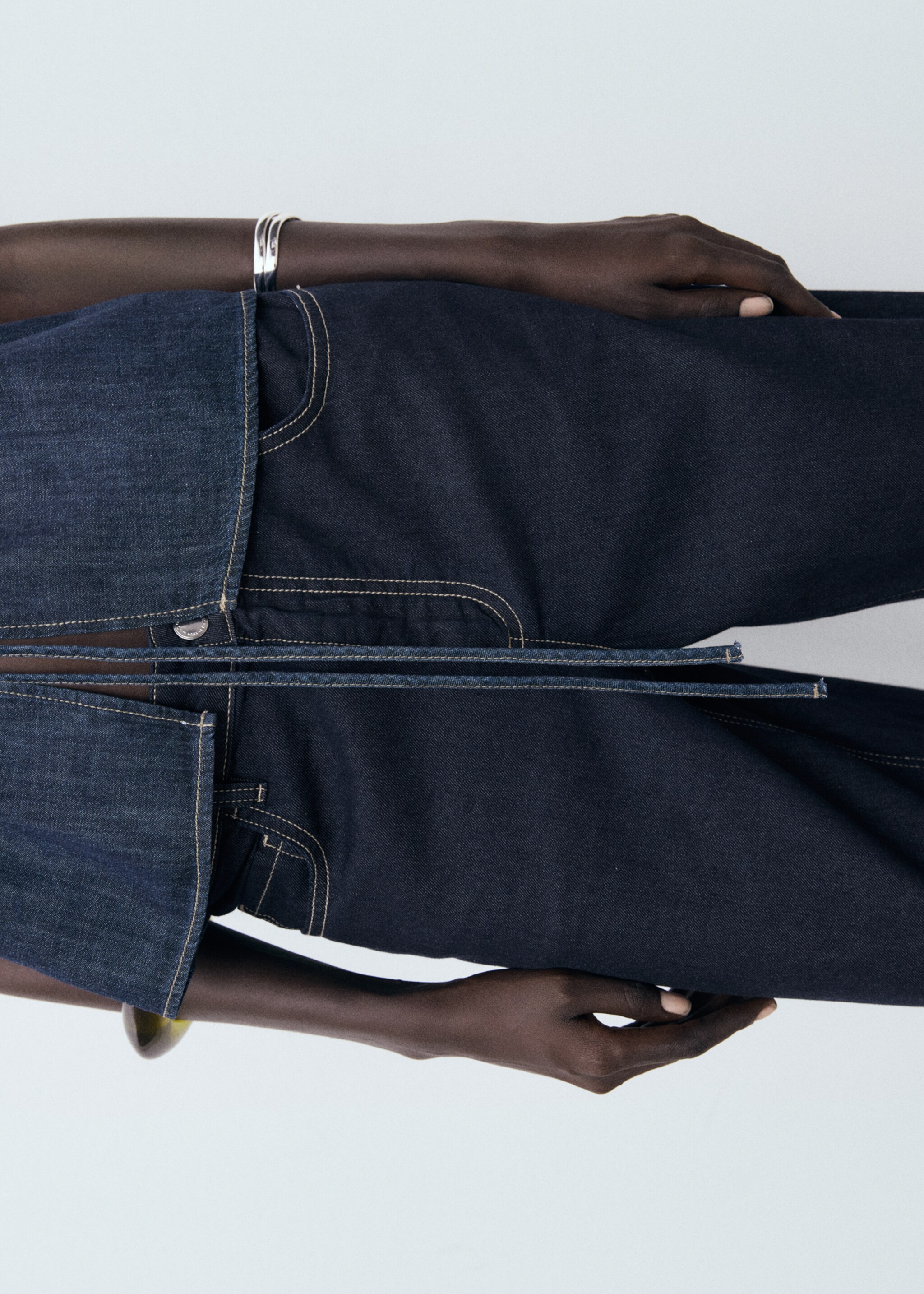 Low waist wideleg jeans - Details of the article 6