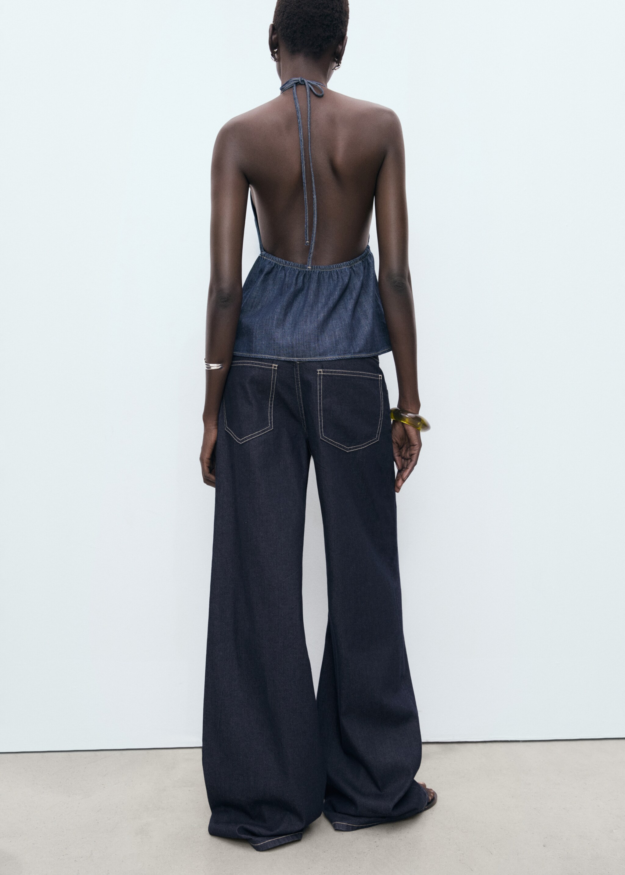Low waist wideleg jeans - Reverse of the article