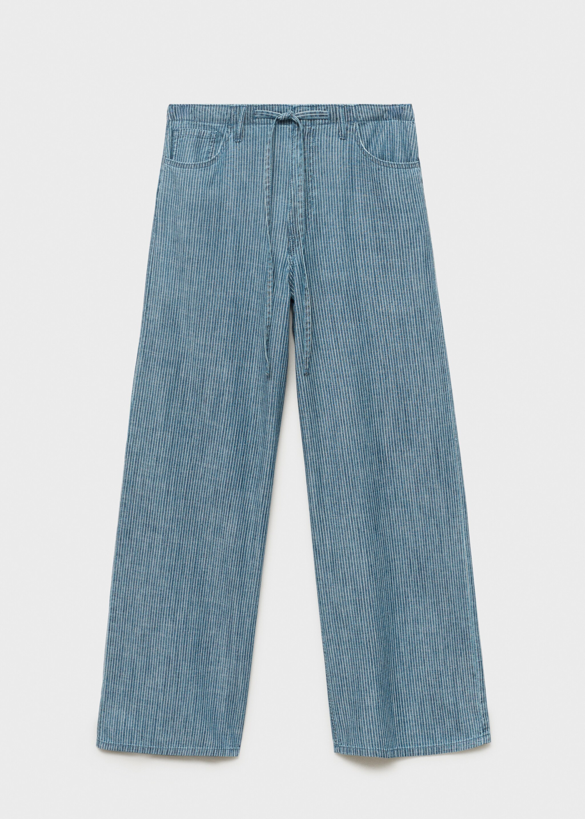 Pantaloni denim wideleg cintura - Articolo senza modello