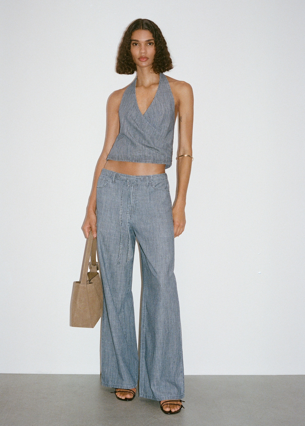 【Anyone more】[Summer Fabric] Early Denim Wide Pants 862d87f180bbfc07c1ad419f5e80a6