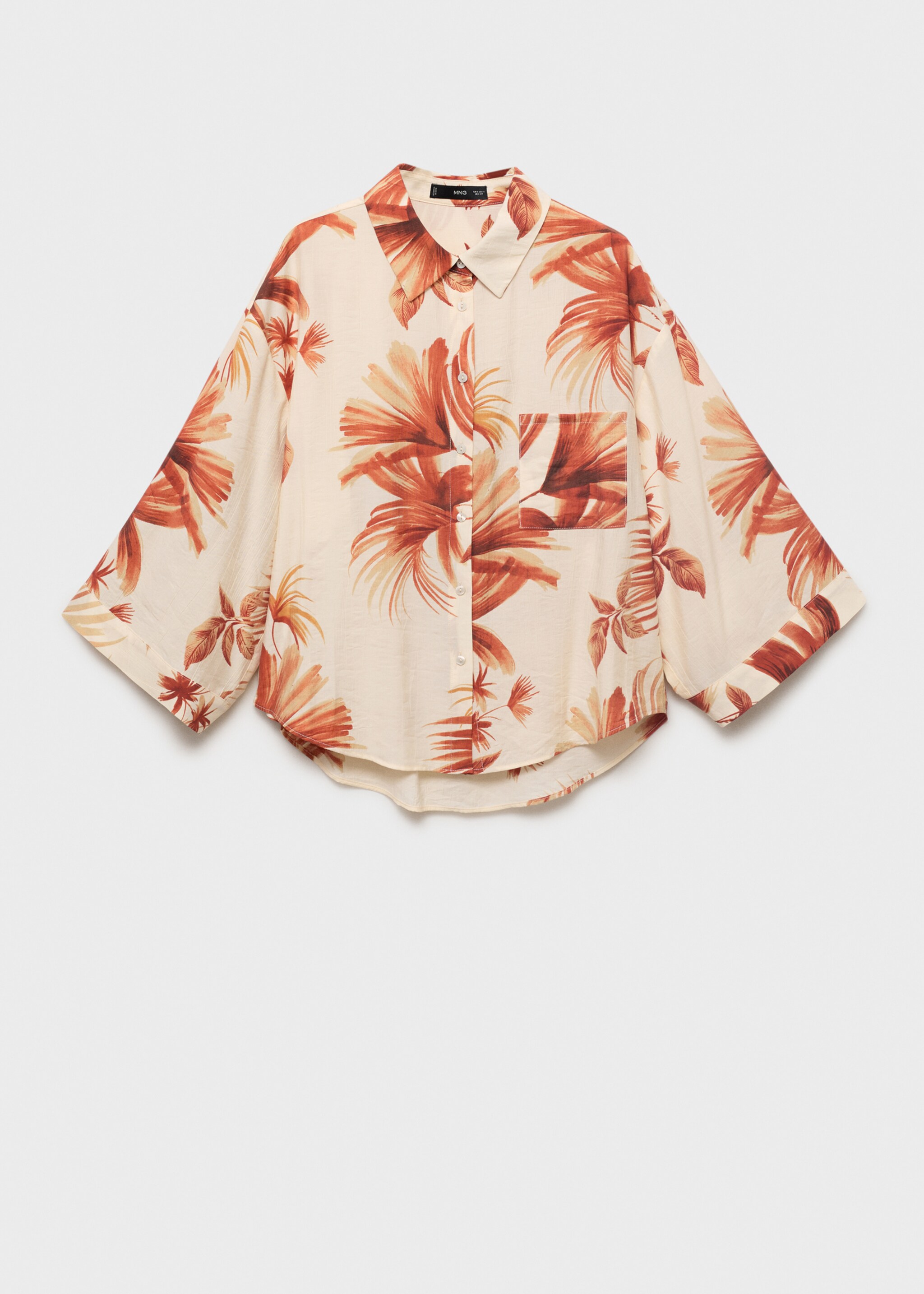 Chemise palmiers manches trois-quarts - Article sans modèle