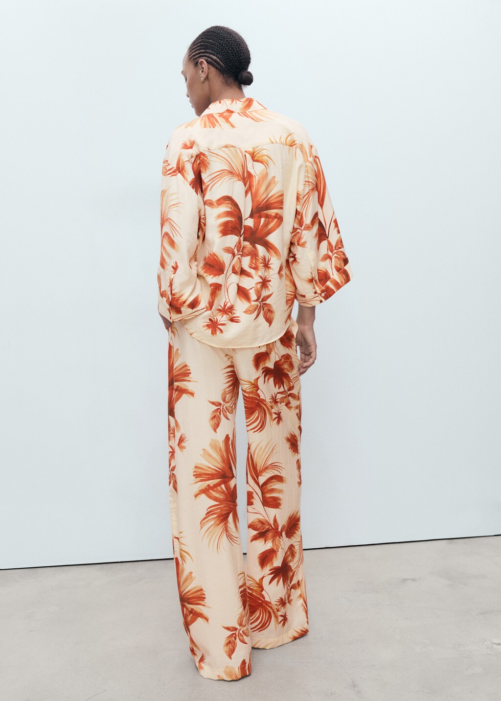 Palm-tree shirt with three-quarter sleeves - image 3