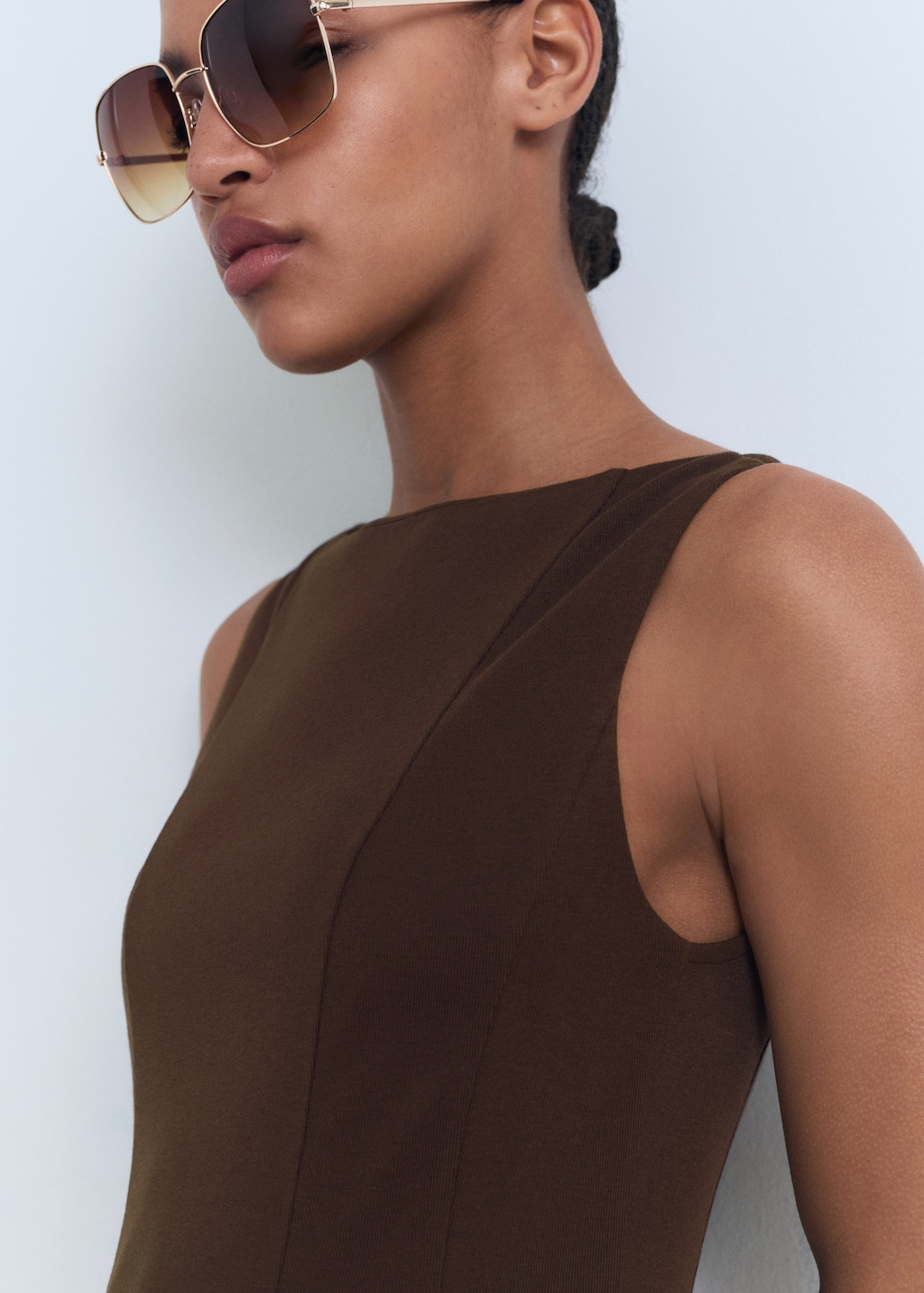 Pleated A-line dress