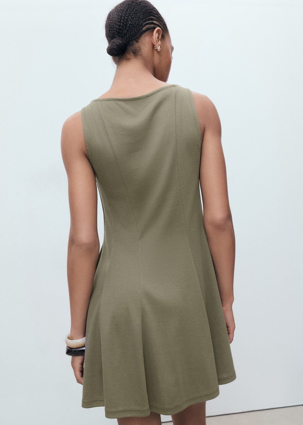 Pleated A-line dress - image 3