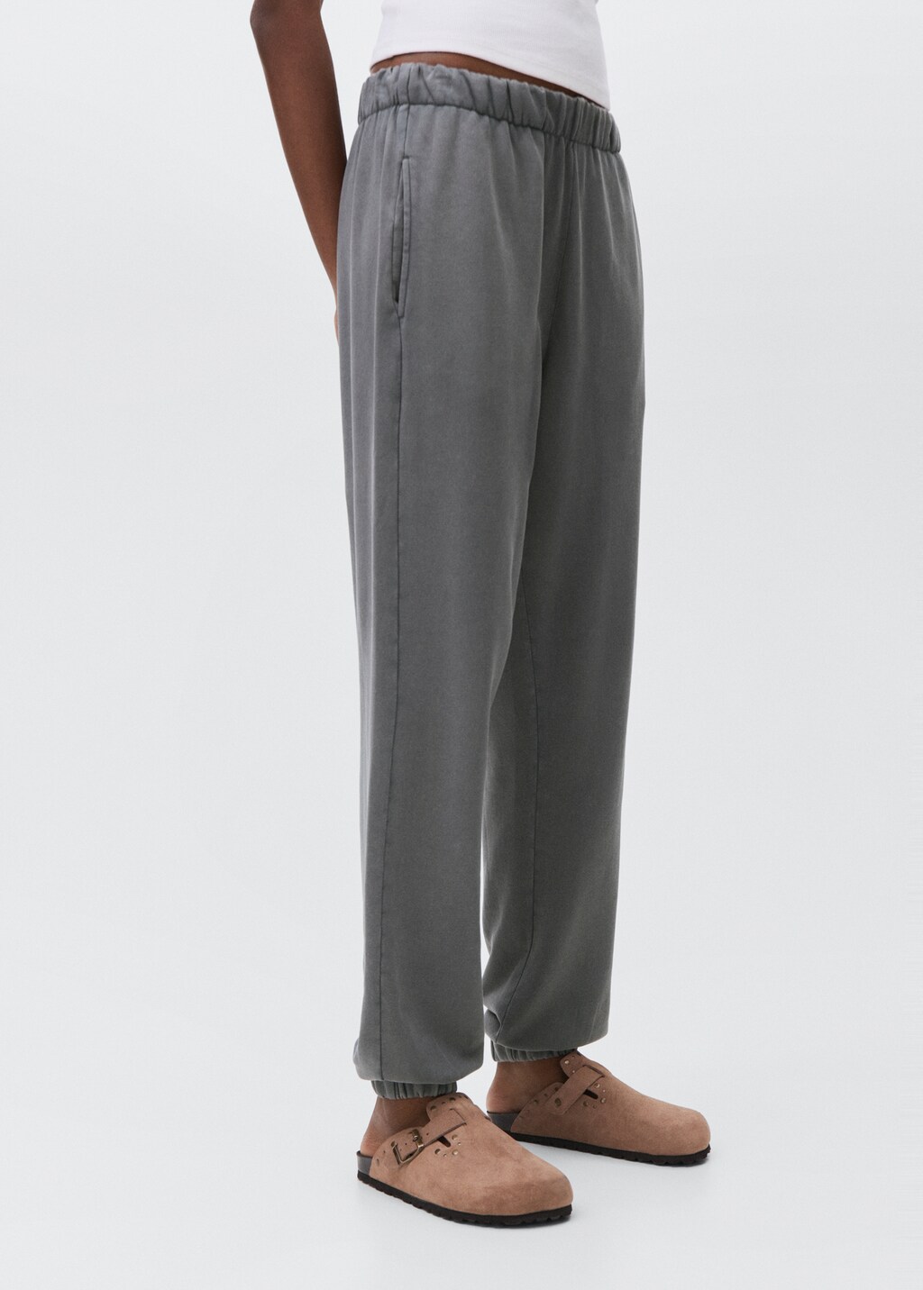 Cotton joggers with elastic waist