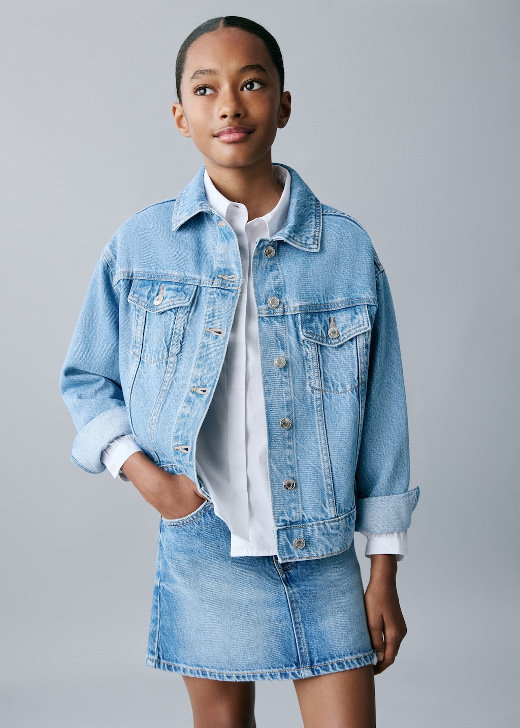 Basic denim jacket - Kids | MANGO USA