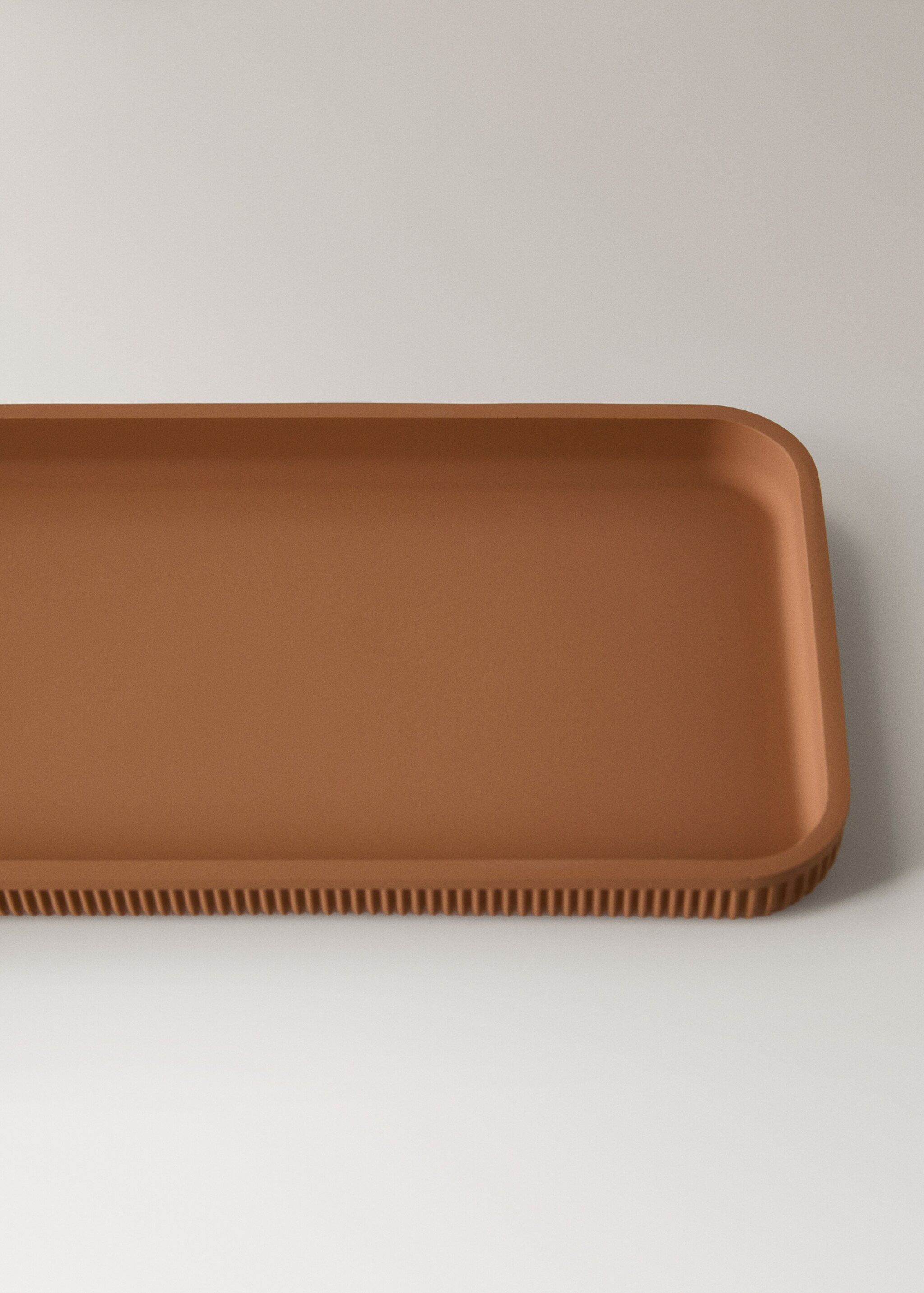Resin bathroom tray - Details of the article 2, Medium Brown. Ref: 17072921-00.