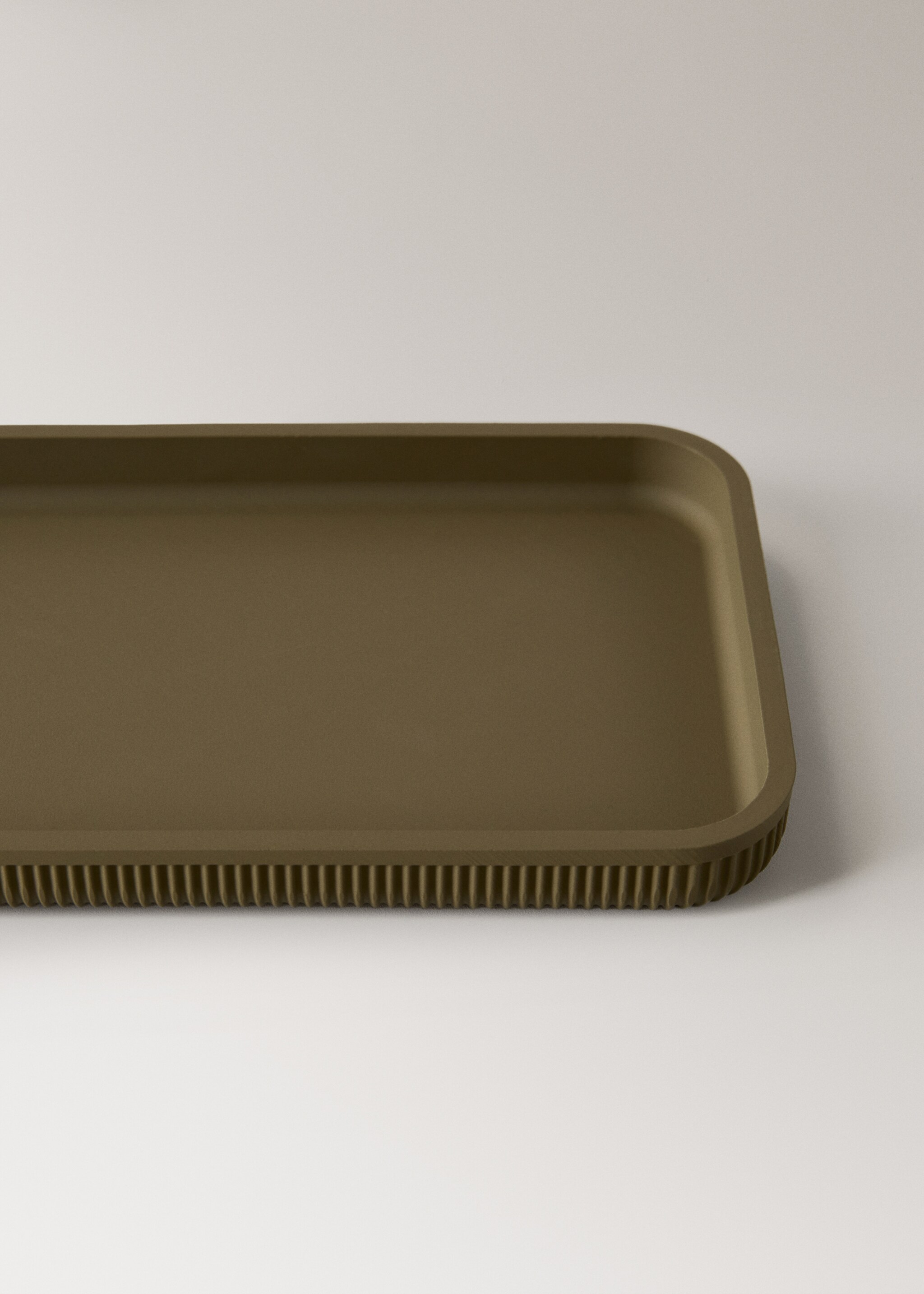 Resin bathroom tray - Details of the article 2, Olive Green. Ref: 17072921-00.