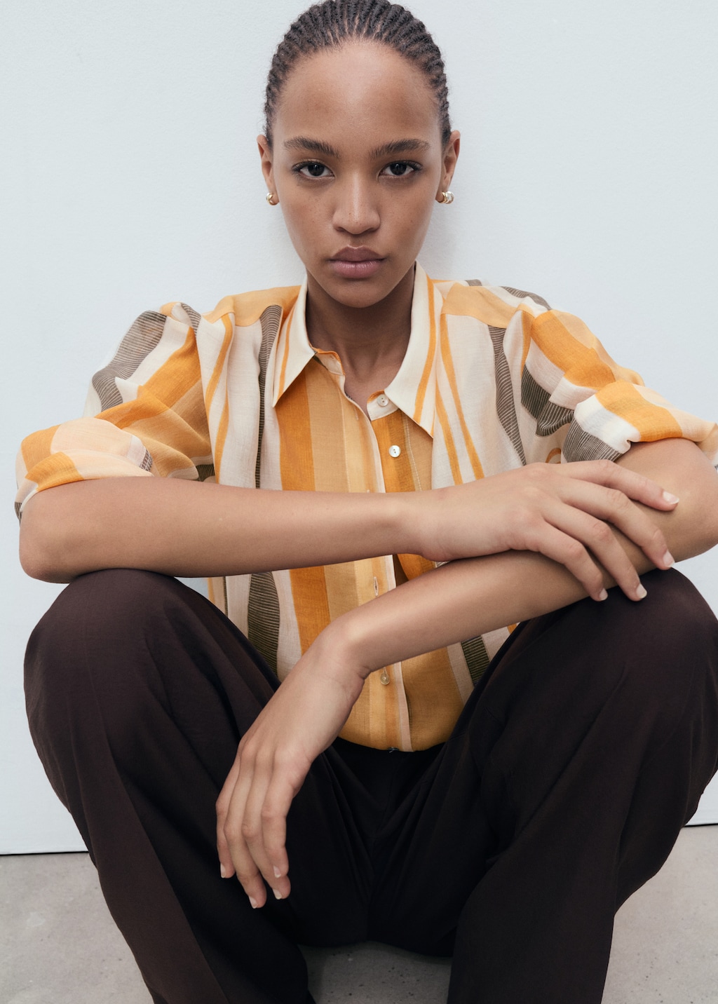 Lyocell striped shirt