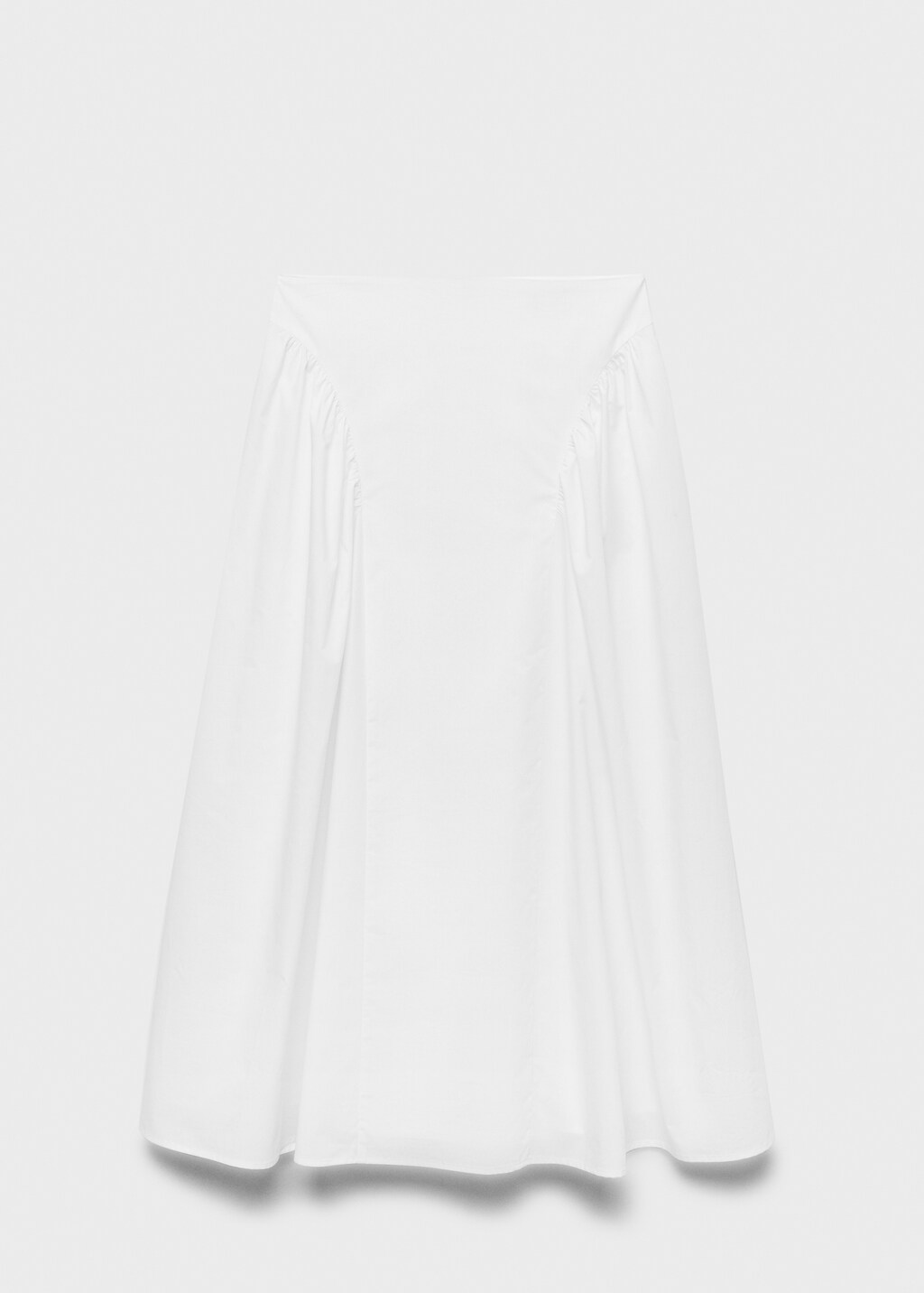Mango Midi cotton skirt with pleats