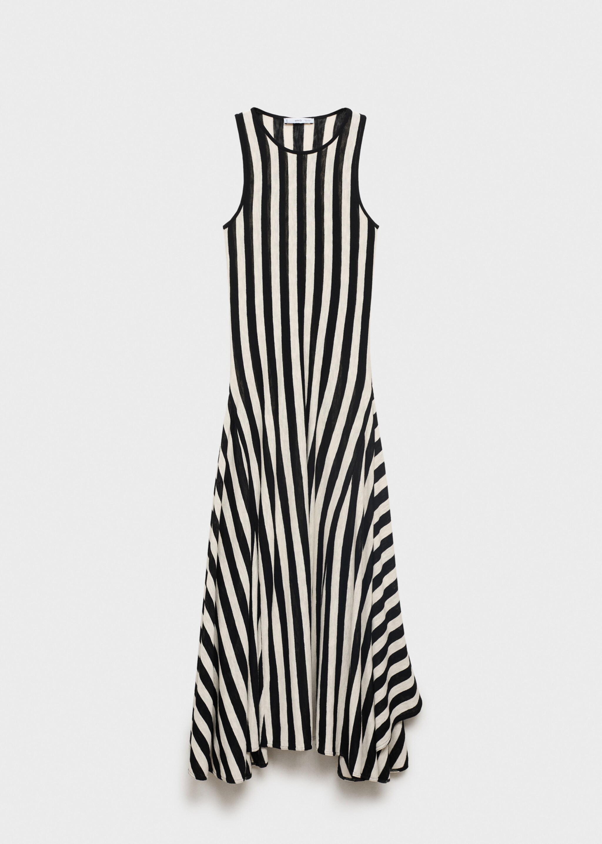 Asymmetrical low-knit dress - Article without model, Black. Ref: 17072926-00.