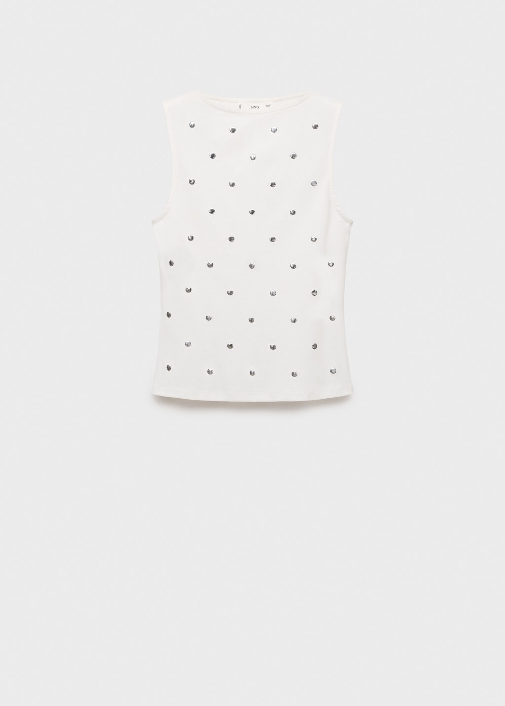 Cotton studded top - Women | MANGO Canada