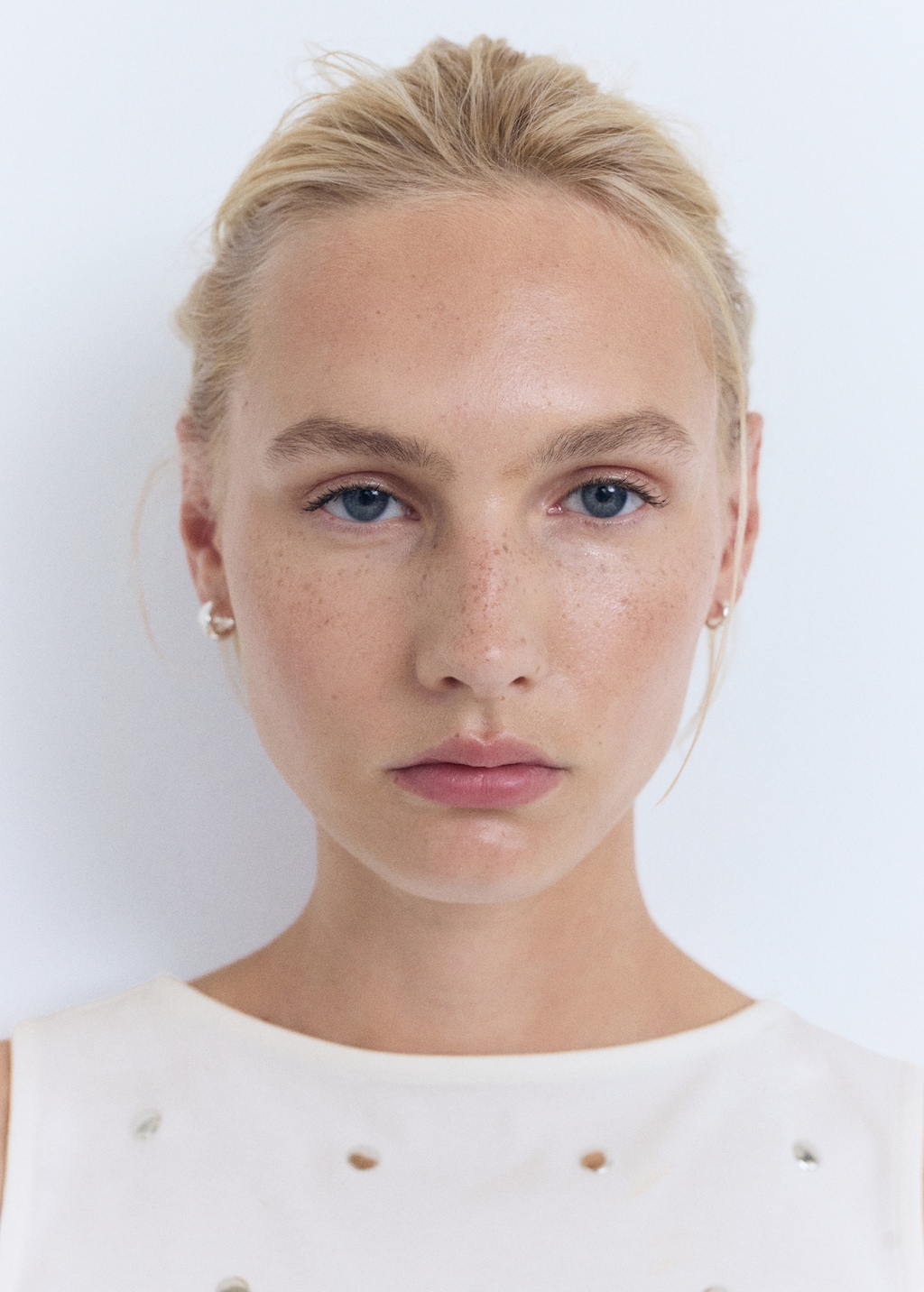 Mango Cotton studded top