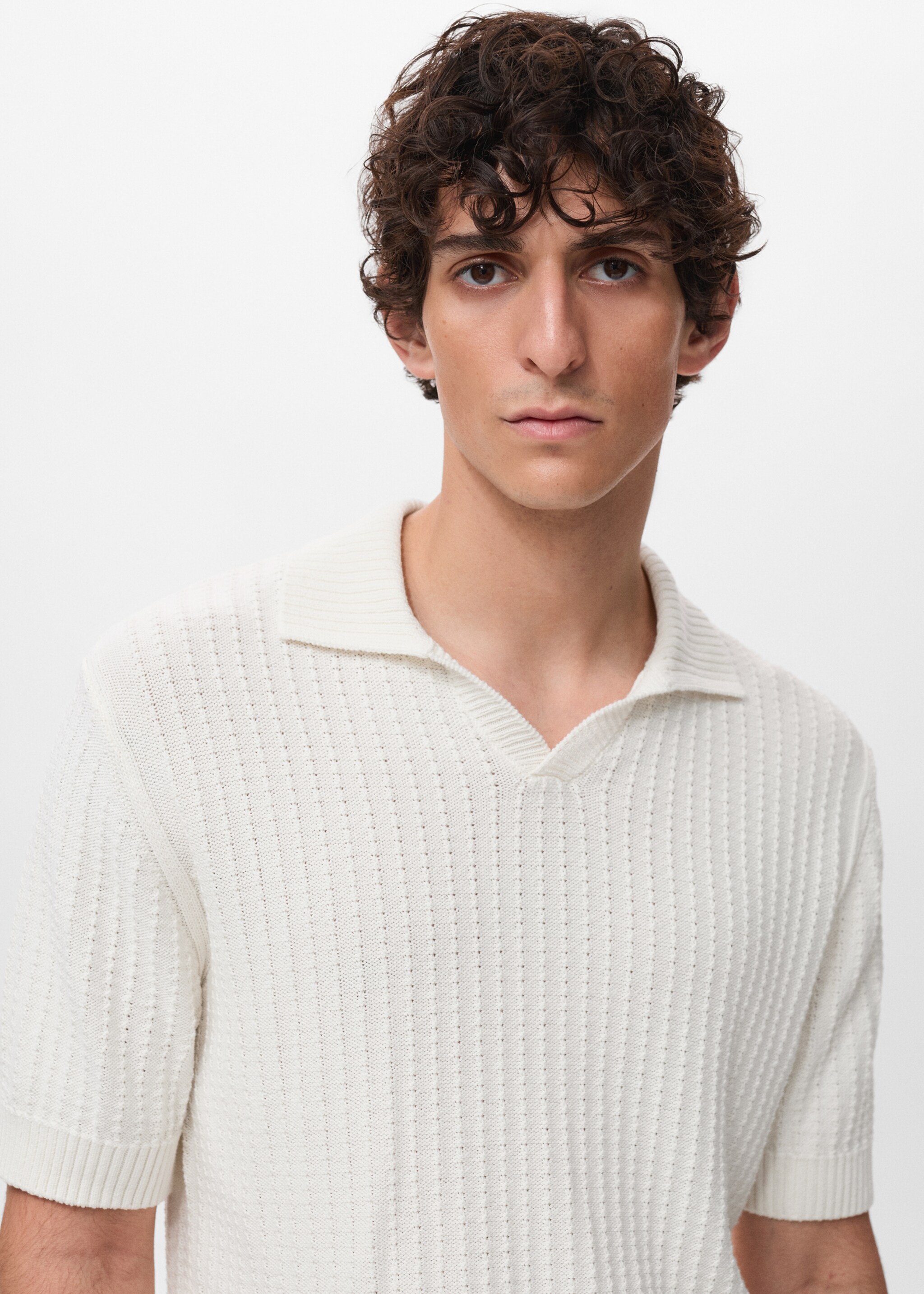 100% cotton knitted polo structure - Details of the article 1