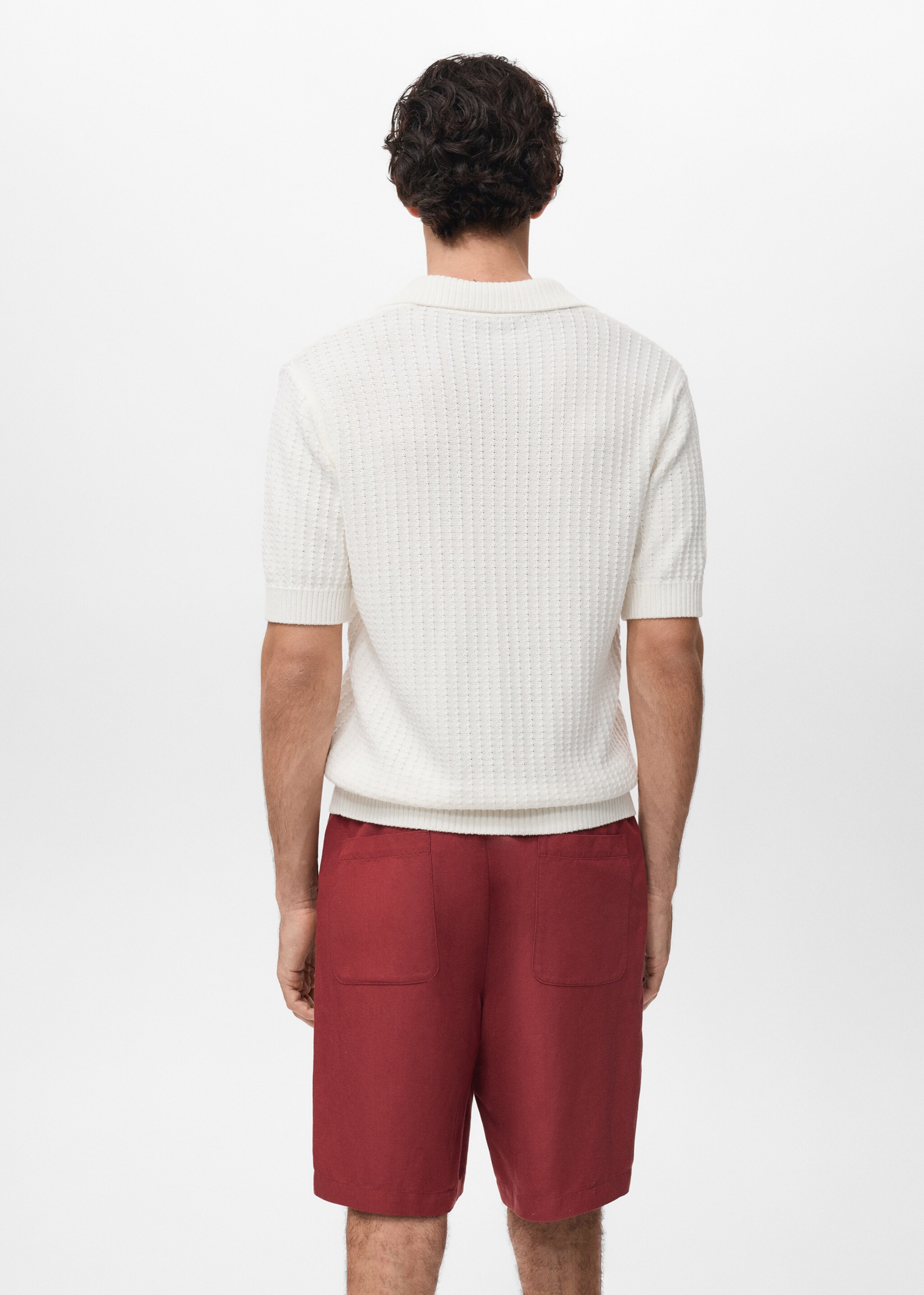 100% cotton knitted polo structure - Reverse of the article
