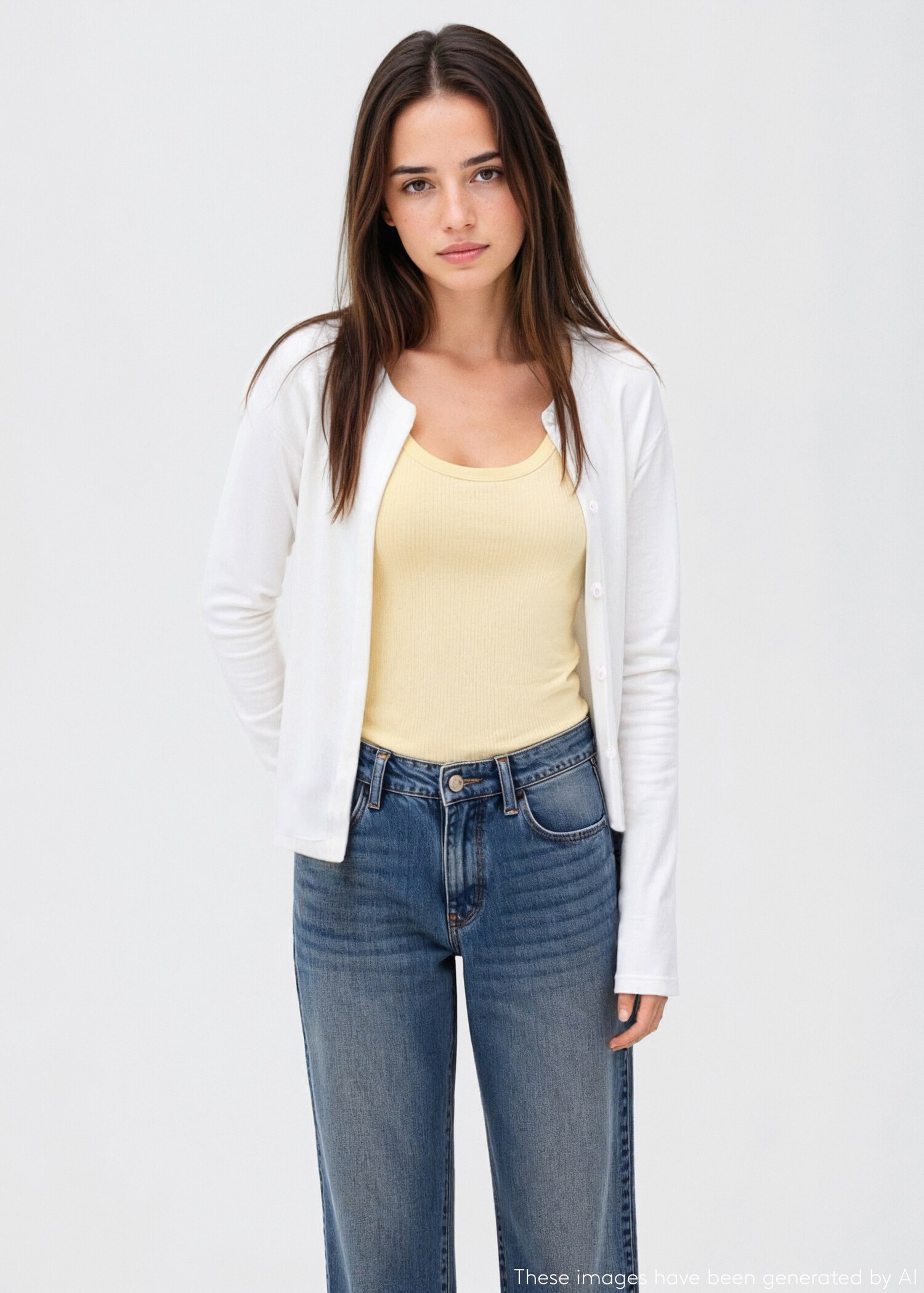 Knitted button cardigan - Medium plane