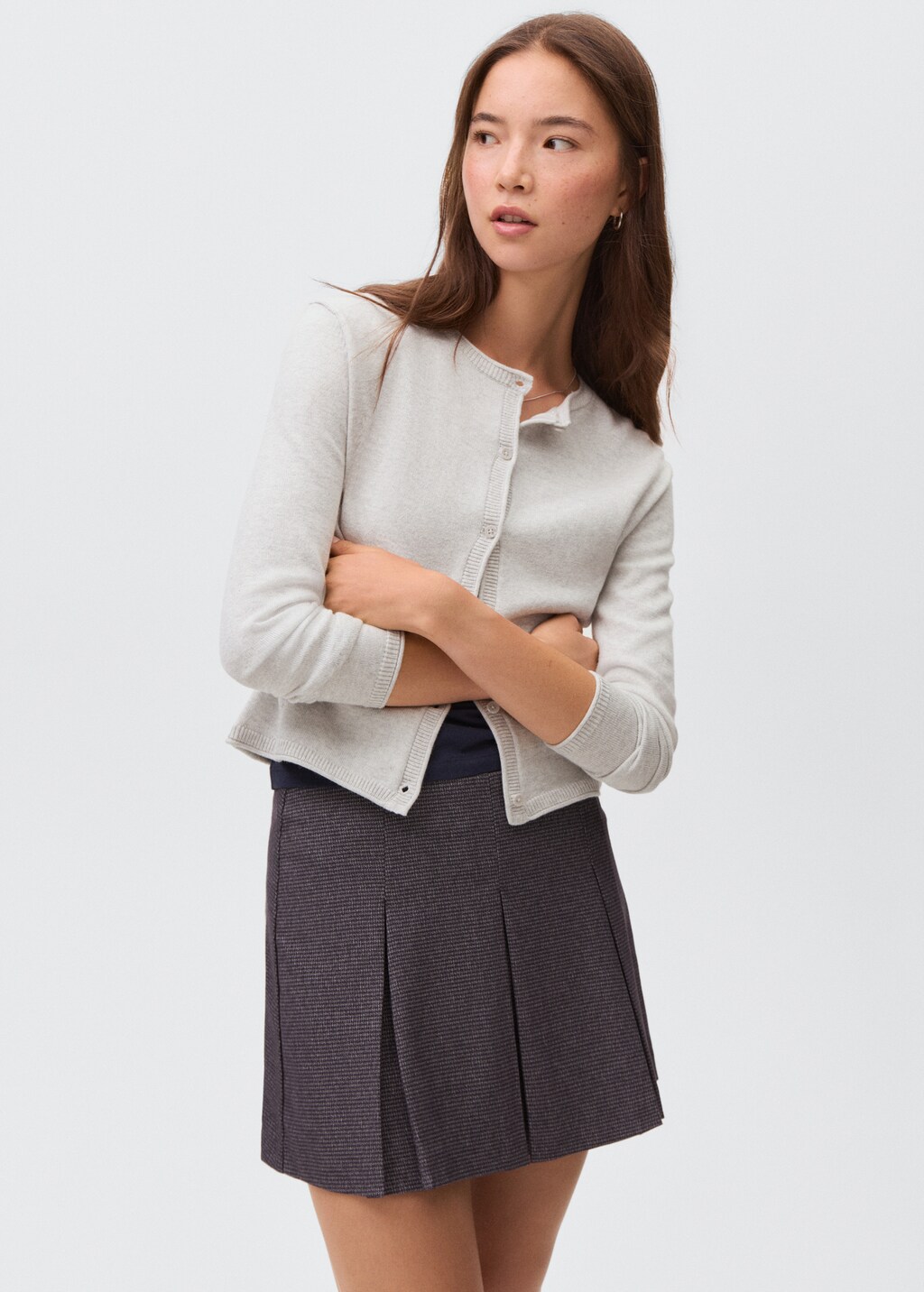 Knitted button cardigan