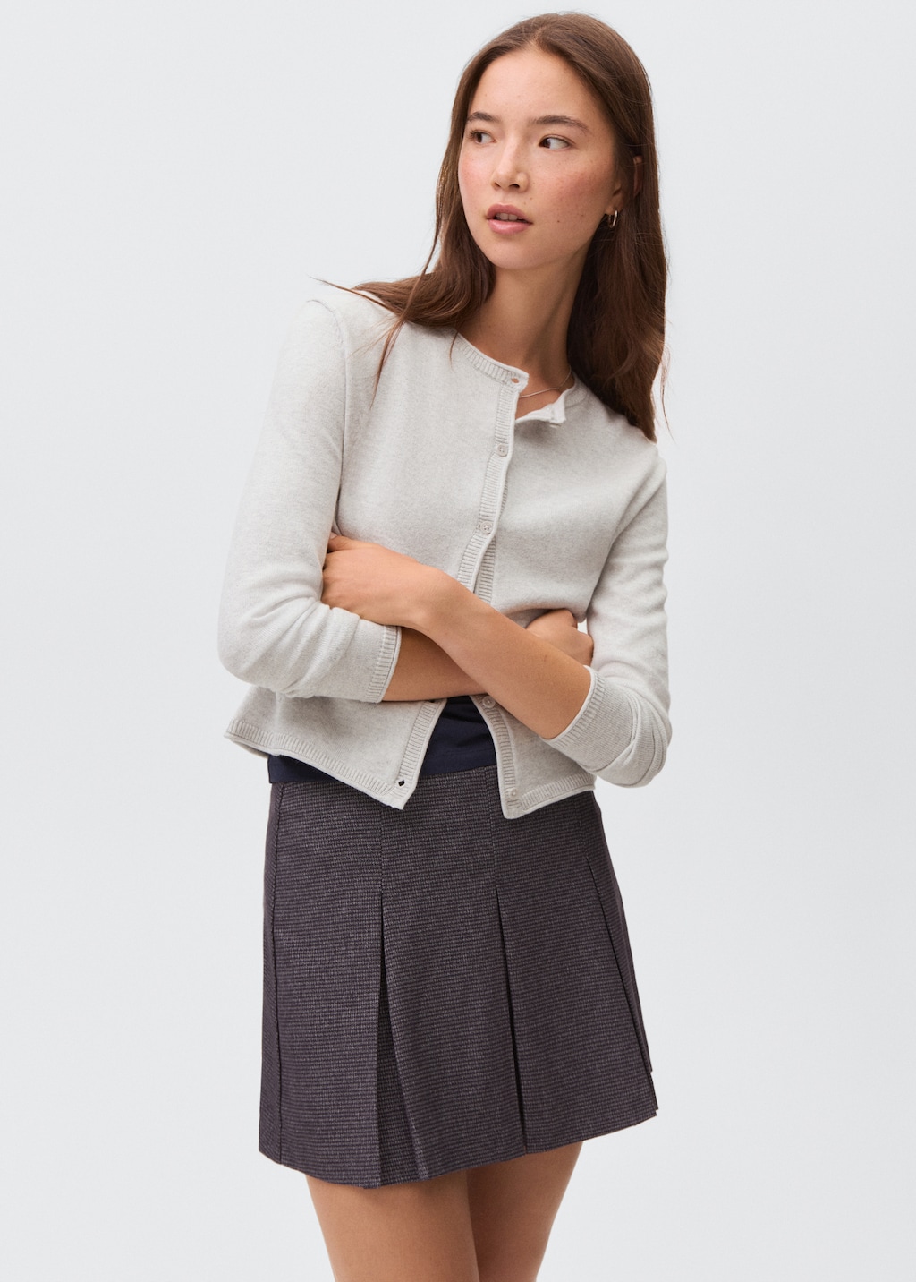 Knitted button cardigan