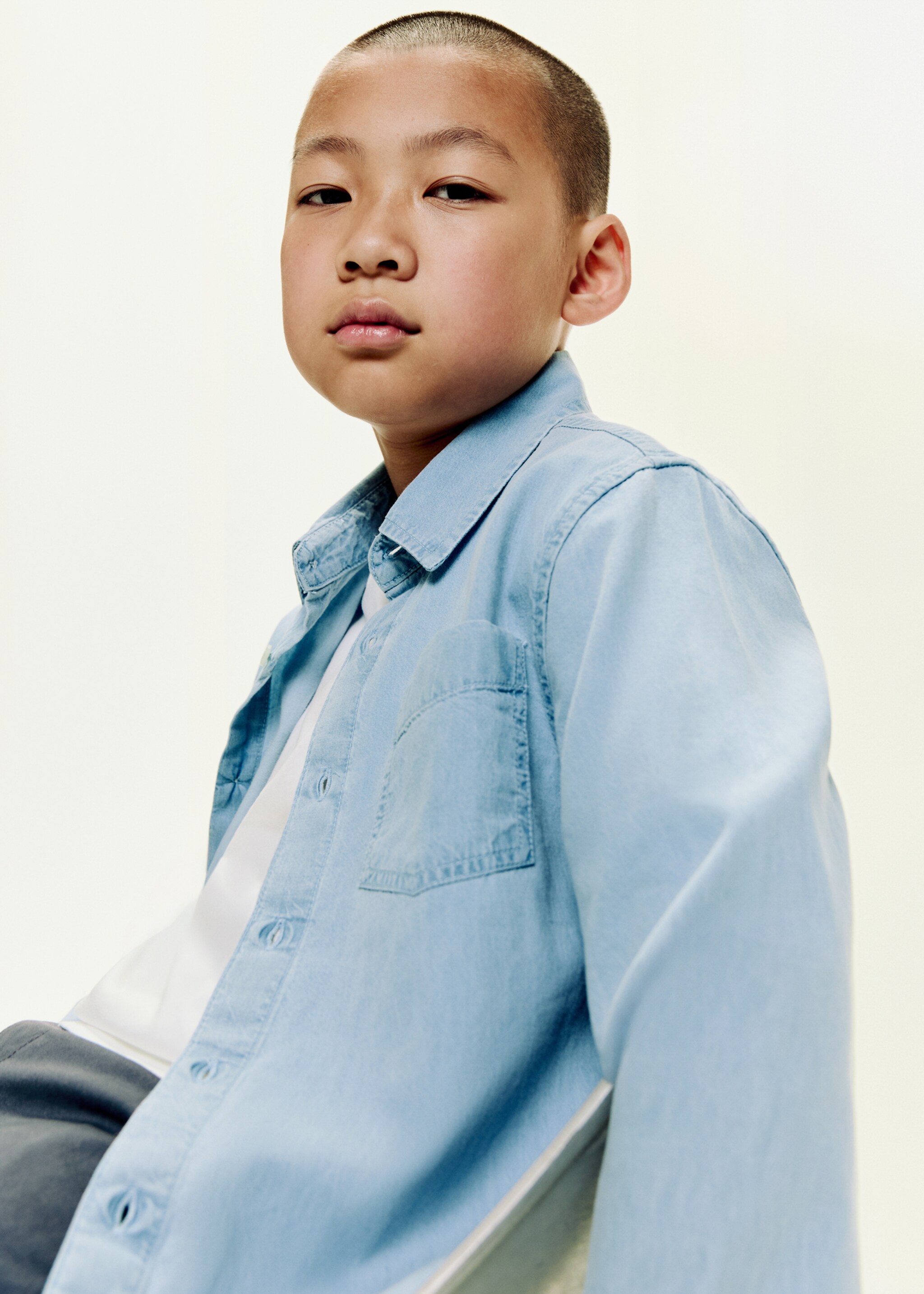 Cotton denim shirt - Details of the article 1