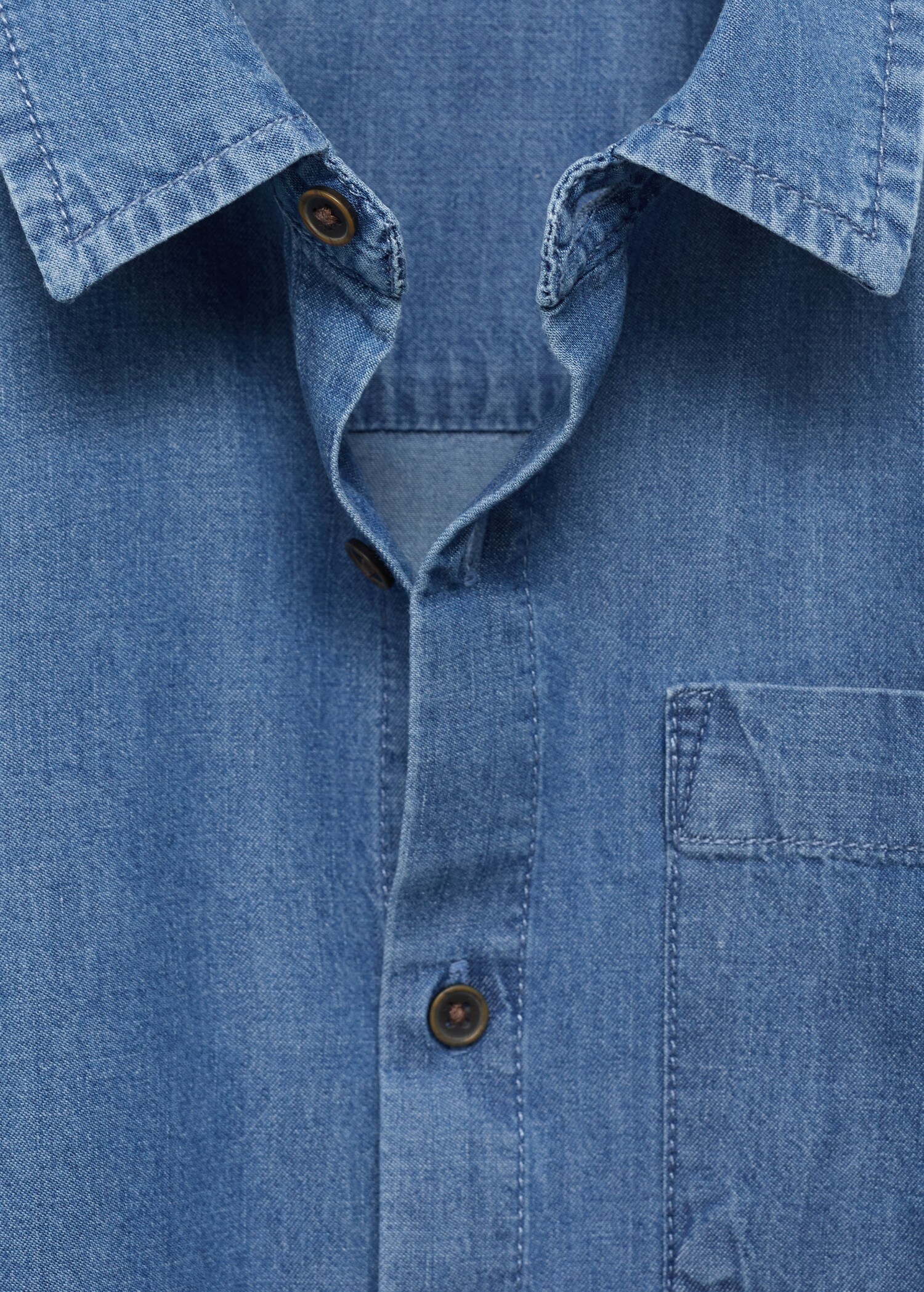 Cotton denim shirt - Details of the article 8