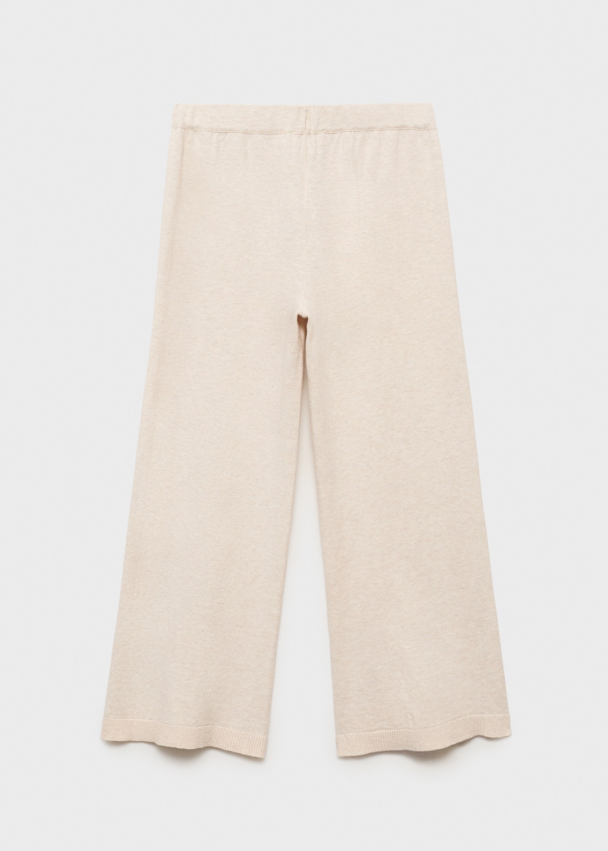 Straight cotton trousers - Reverse of the article, Beige. Ref: 17073278-00.