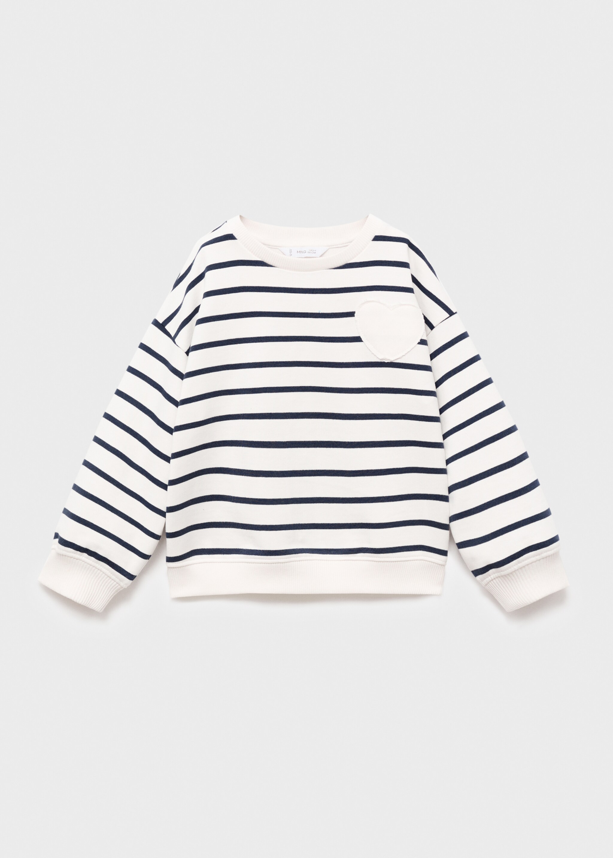 Embroidered heart sweatshirt - Article without model