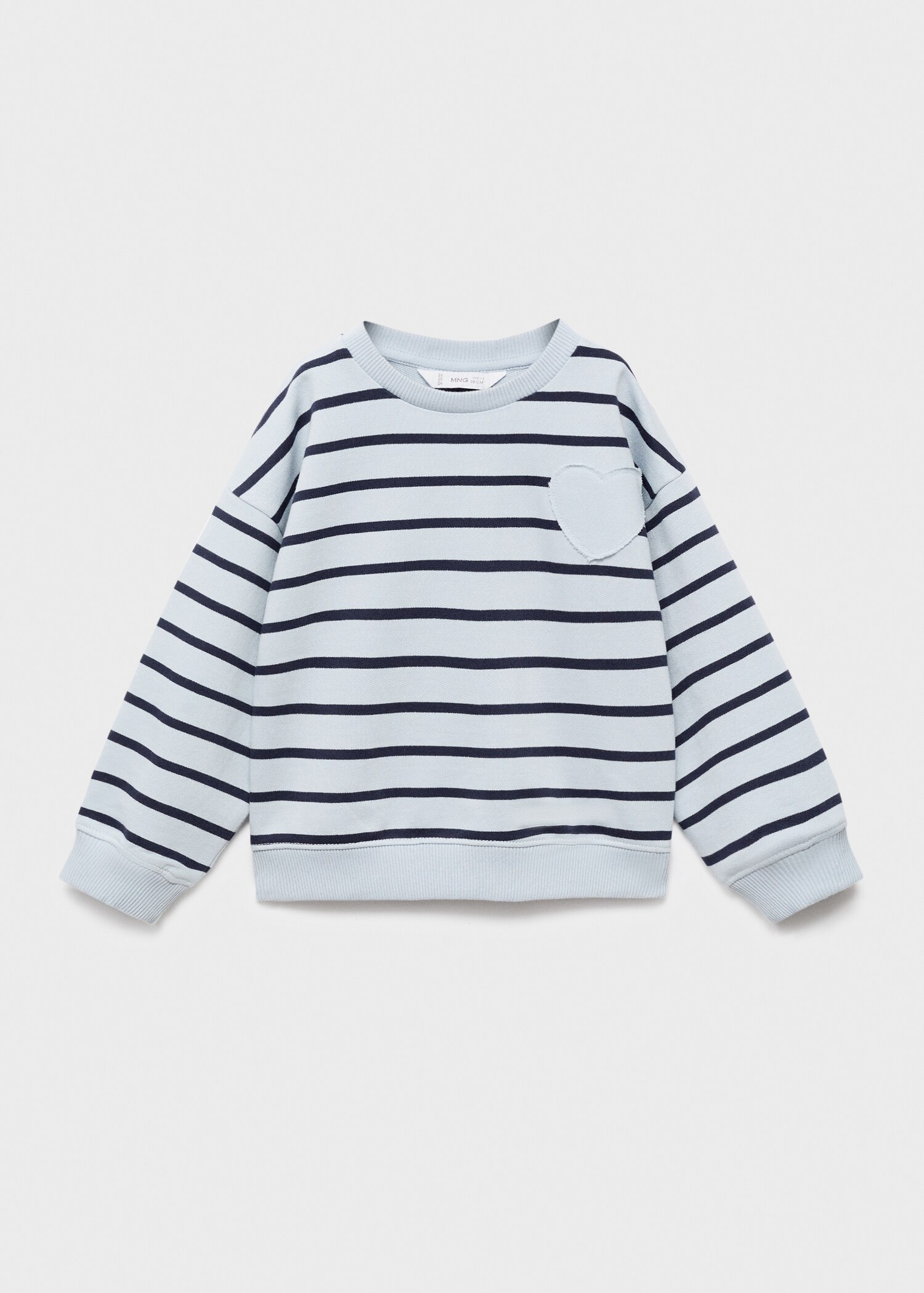 Embroidered heart sweatshirt - Article without model