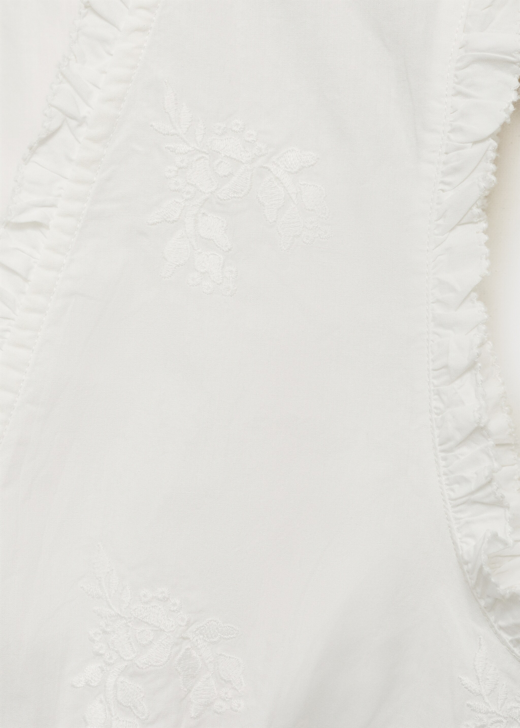 Ruffled embroidered blouse - Details of the article 0