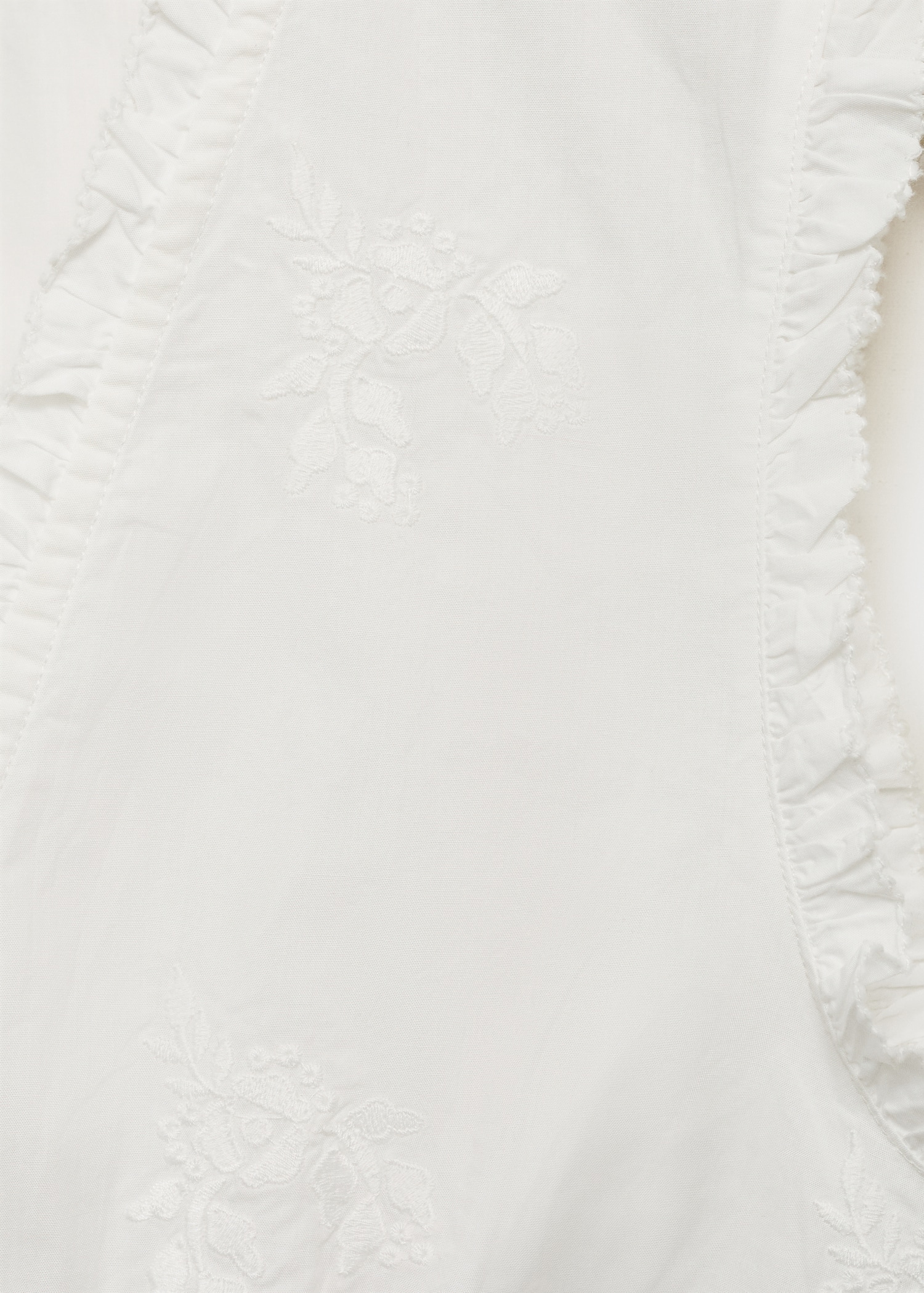 Ruffled embroidered blouse - Details of the article 0