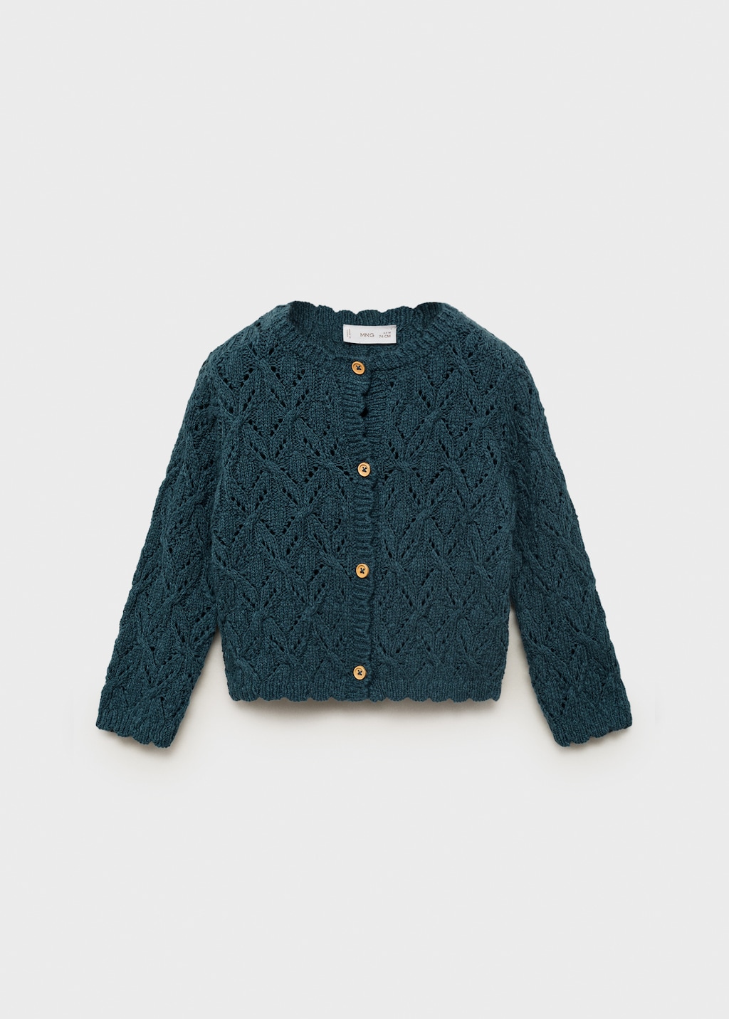 Openwork knit cardigan