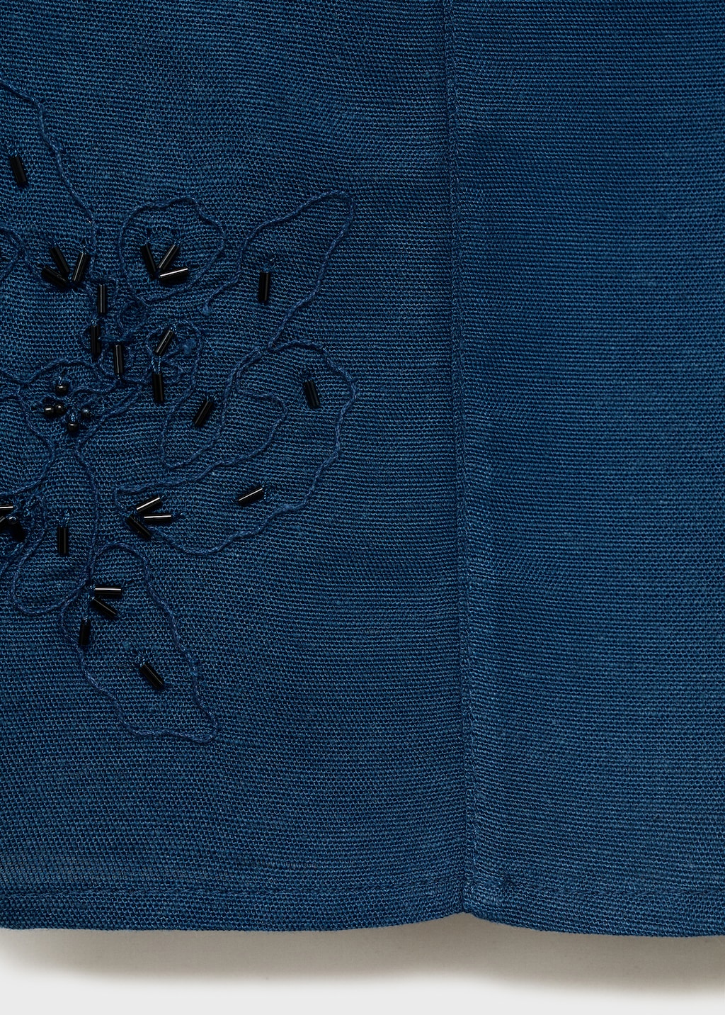 Embroidered linen vest