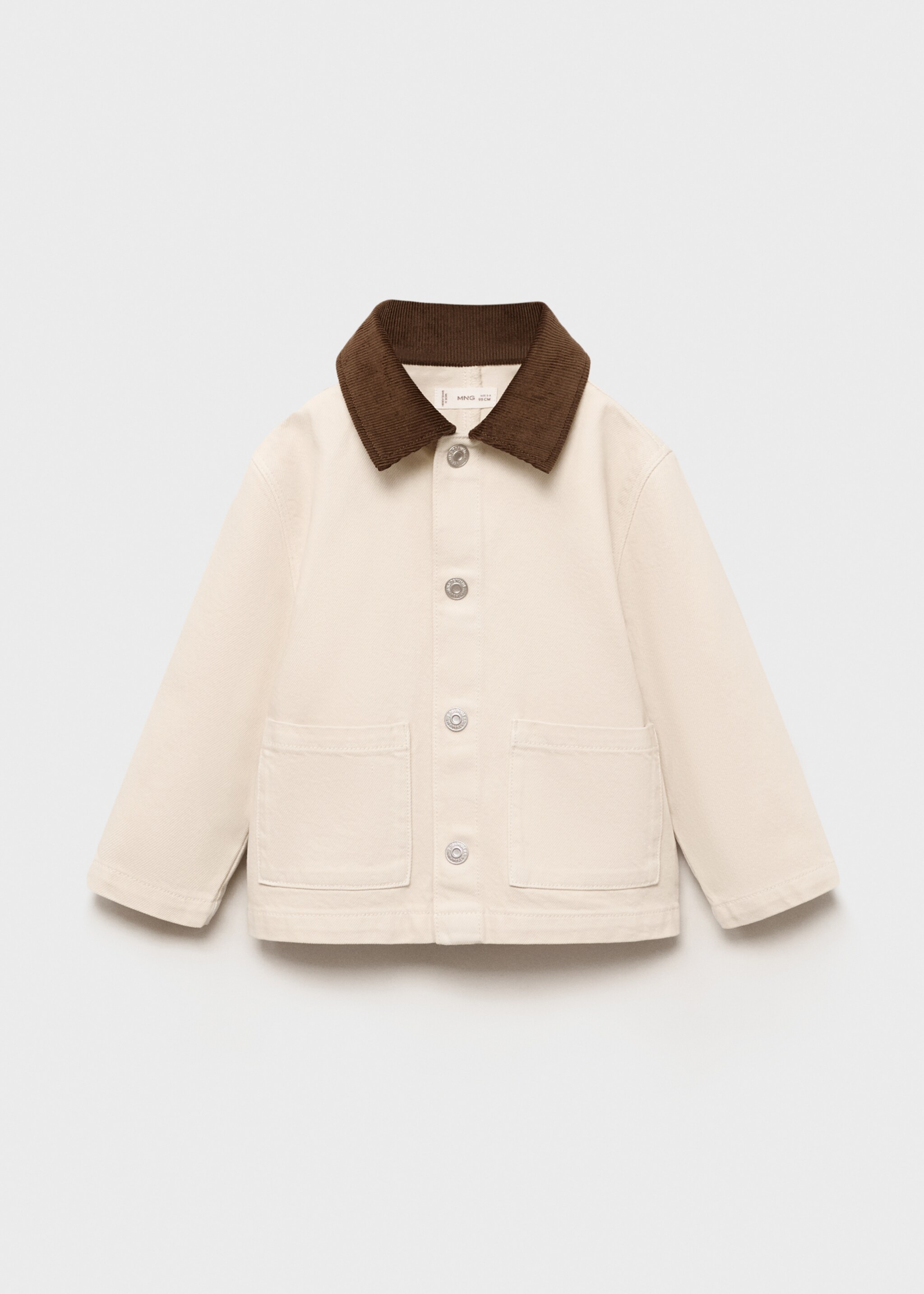 Denim parka contrast collar - Article without model