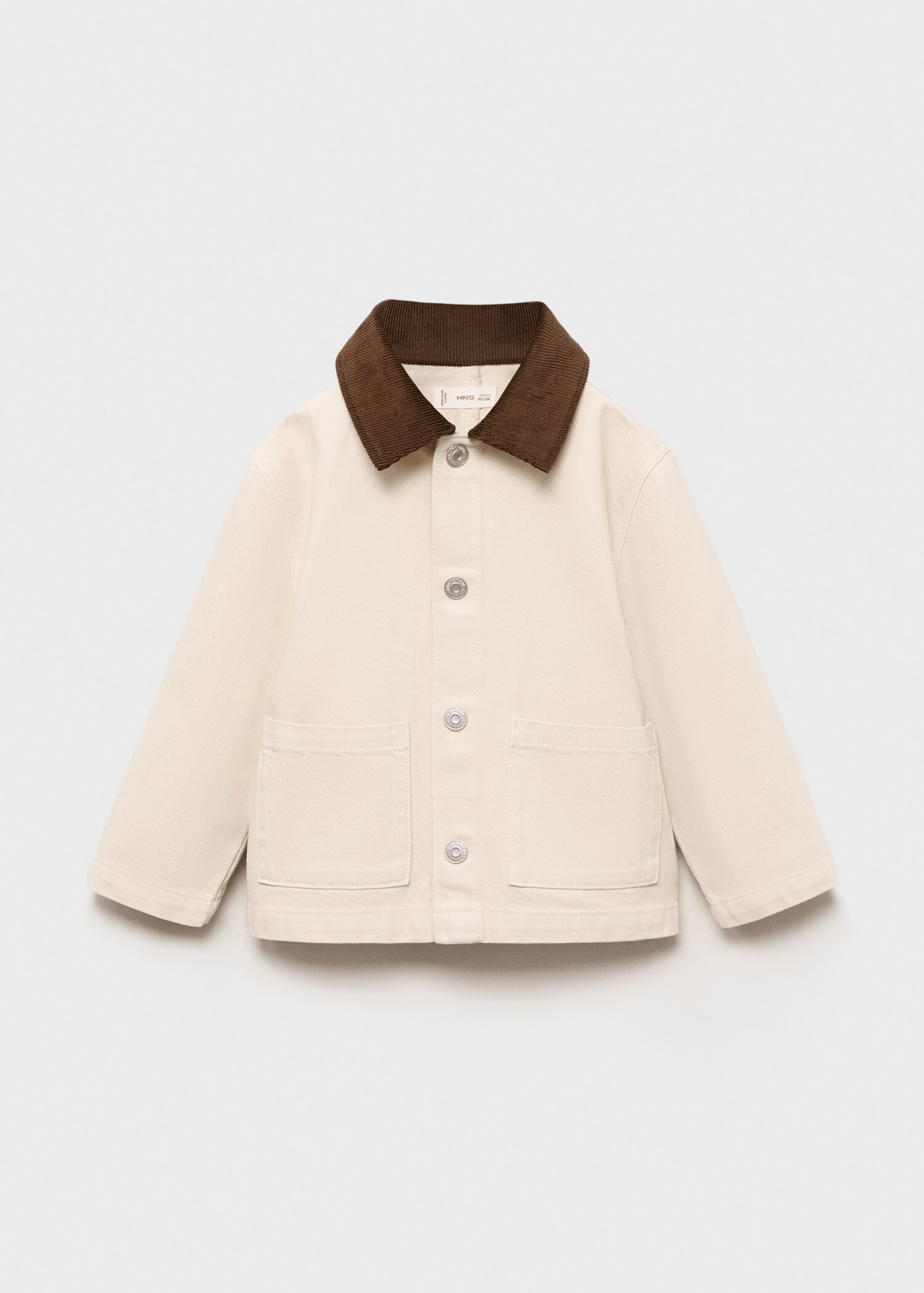 Denim parka contrast collar - Article without model